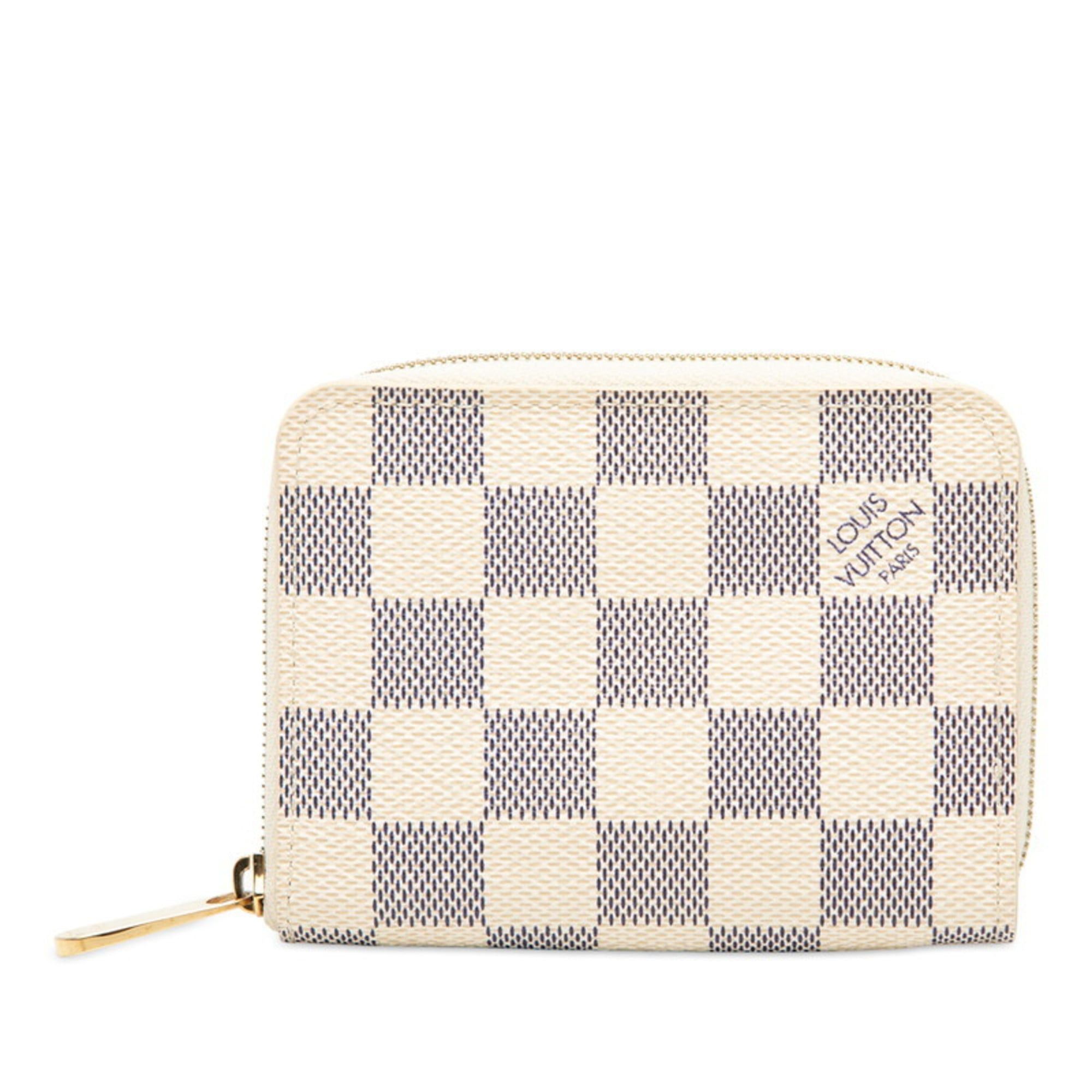 Louis Vuitton Louis Vuitton Damier Azur Zippy Coin Purse, Wallet/Coin Case, Business Card Case/Card Purse N63069, White Leather, Women's, LOUIS VUITTON Size ONE SIZE - 1 Thumbnail