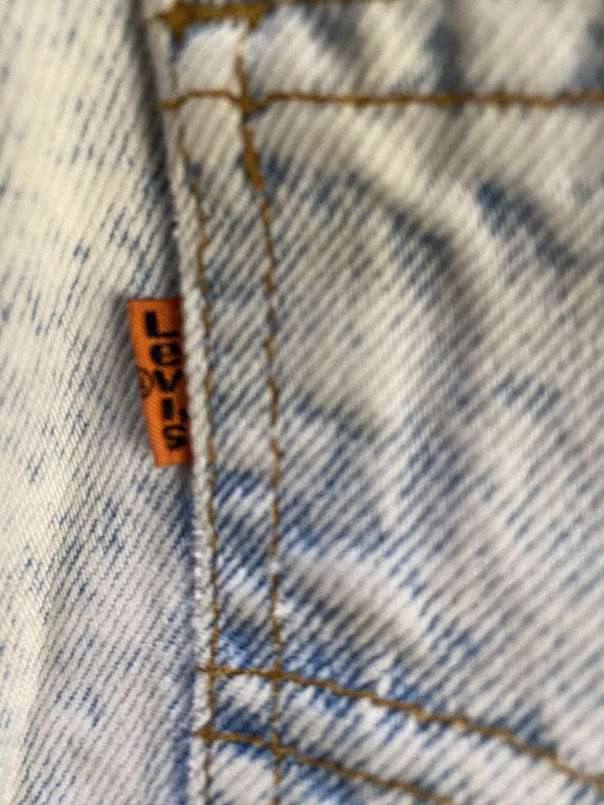 Levi's Vintage 80’s Levi’s Orange Tab Acid Wash Denim Jean Shorts Size US 31 - 4 Thumbnail