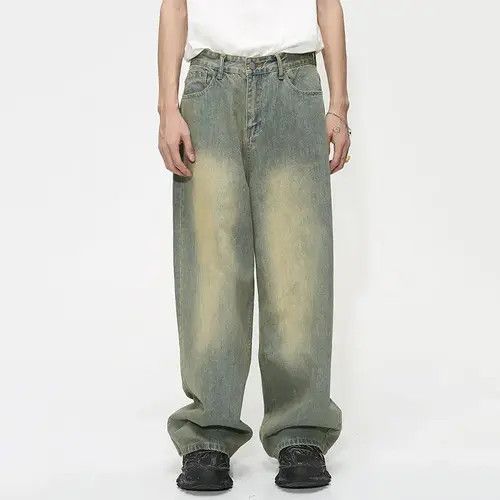 Japanese Brand × Vintage Wide Leg Jeans Men Baggy Pants Size US 35 - 1 Thumbnail