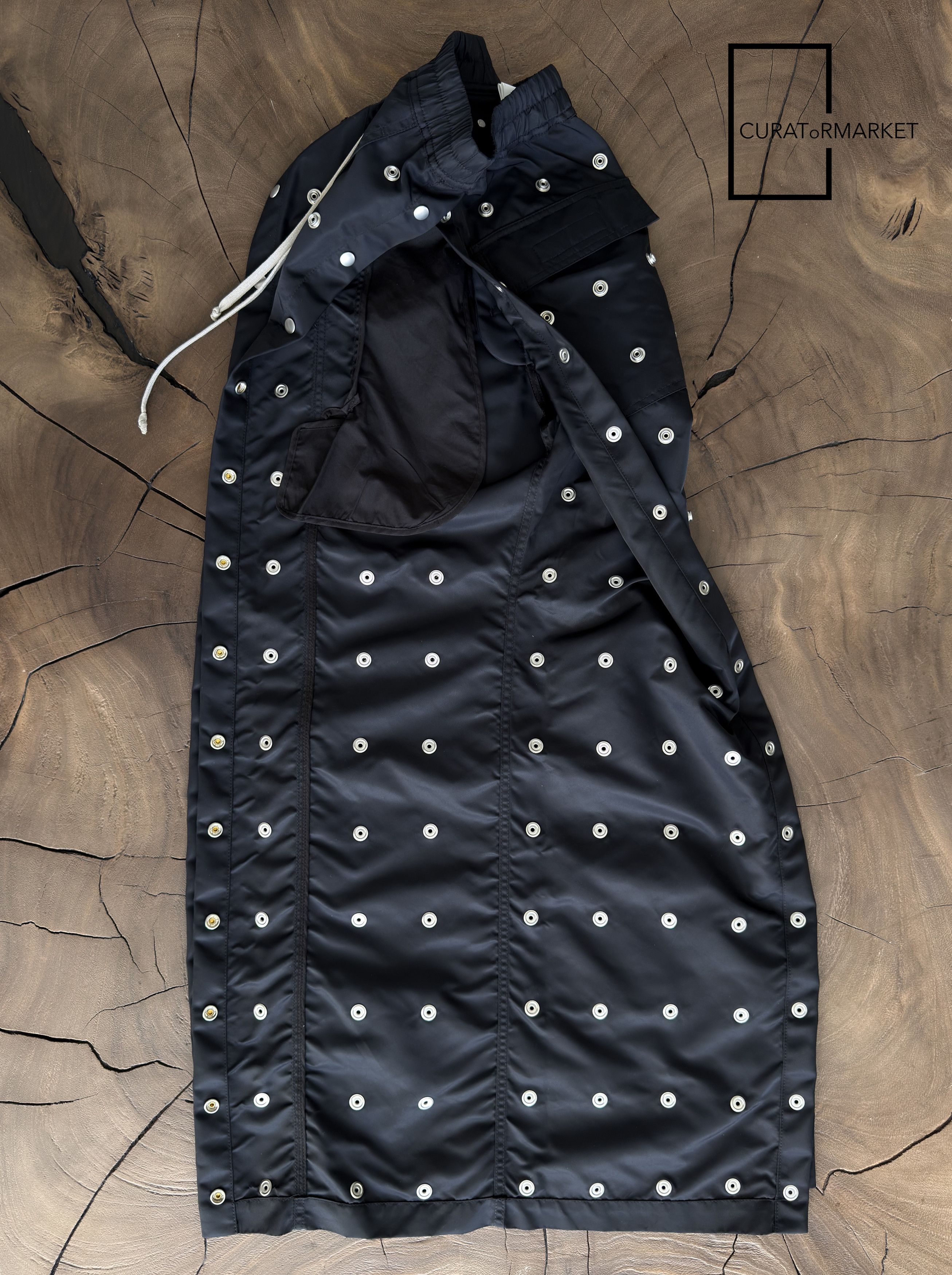Rick Owens Drkshdw GRAIL SAMPLE Press Stud Button Nylon Pusher Pants SS24 Lido Size US 32 / EU 48 - 12 Thumbnail