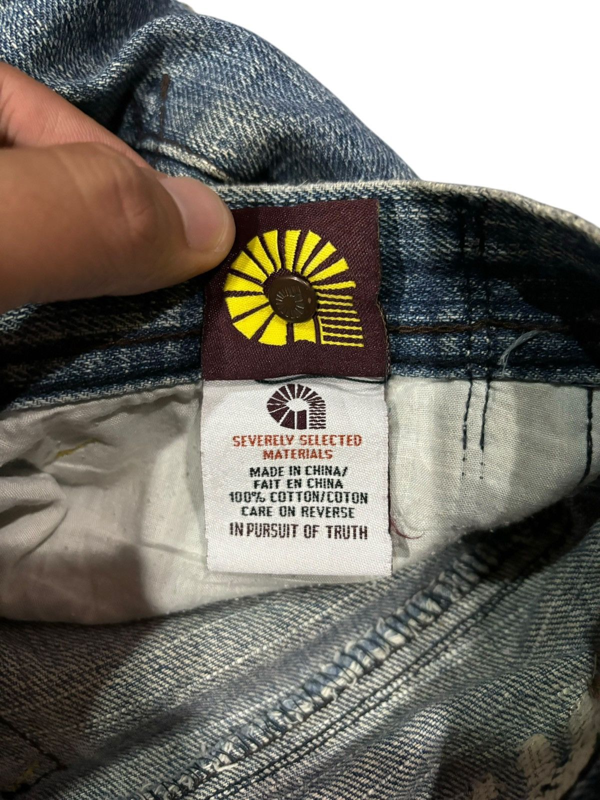 Akademiks × If Six Was Nine 90s Vtg Akademiks Baggy Wide Leg Patchwork Distressed Jeans Size US 32 / EU 48 - 10 Thumbnail