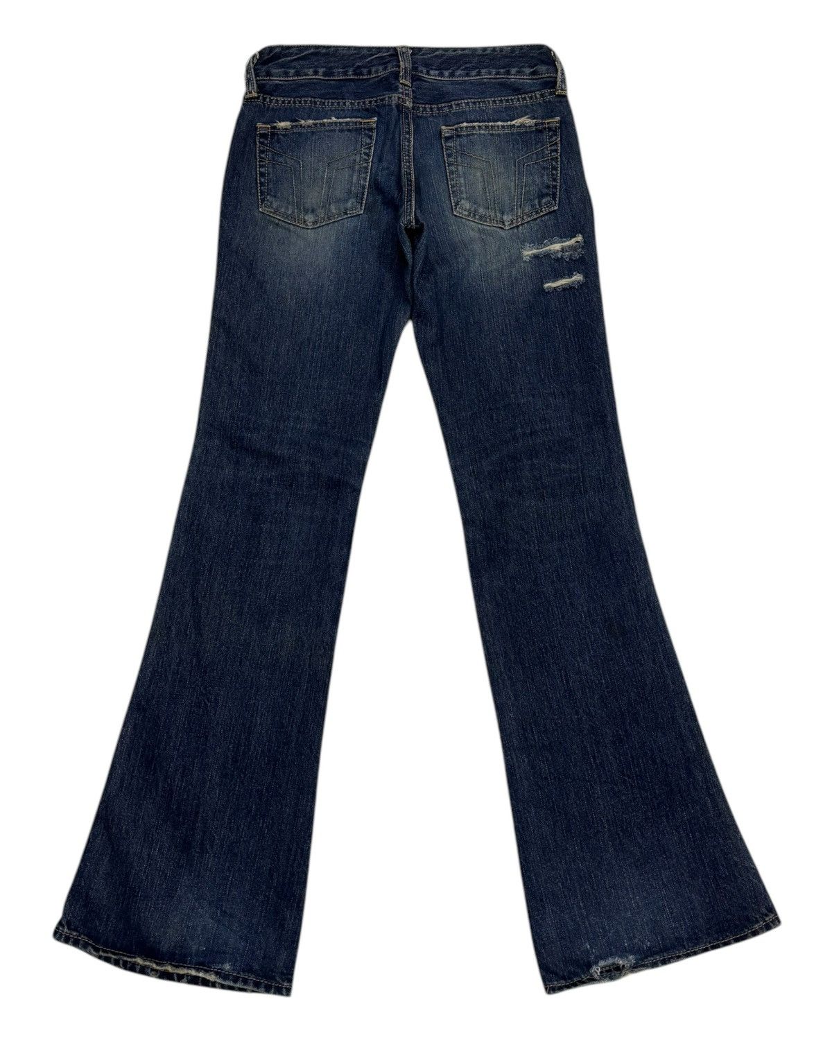 Hysteric Glamour Flare Jeans Japanese Sword Fish Distressed Low Rise Jeans Size US 28 / EU 44 - 4 Thumbnail
