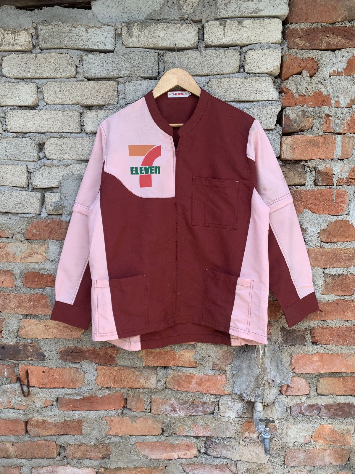 uniform experiment 👹Vintage 90s 7eleven Workers Zipper Uniform Size US M / EU 48-50 / 2 - 2 Thumbnail