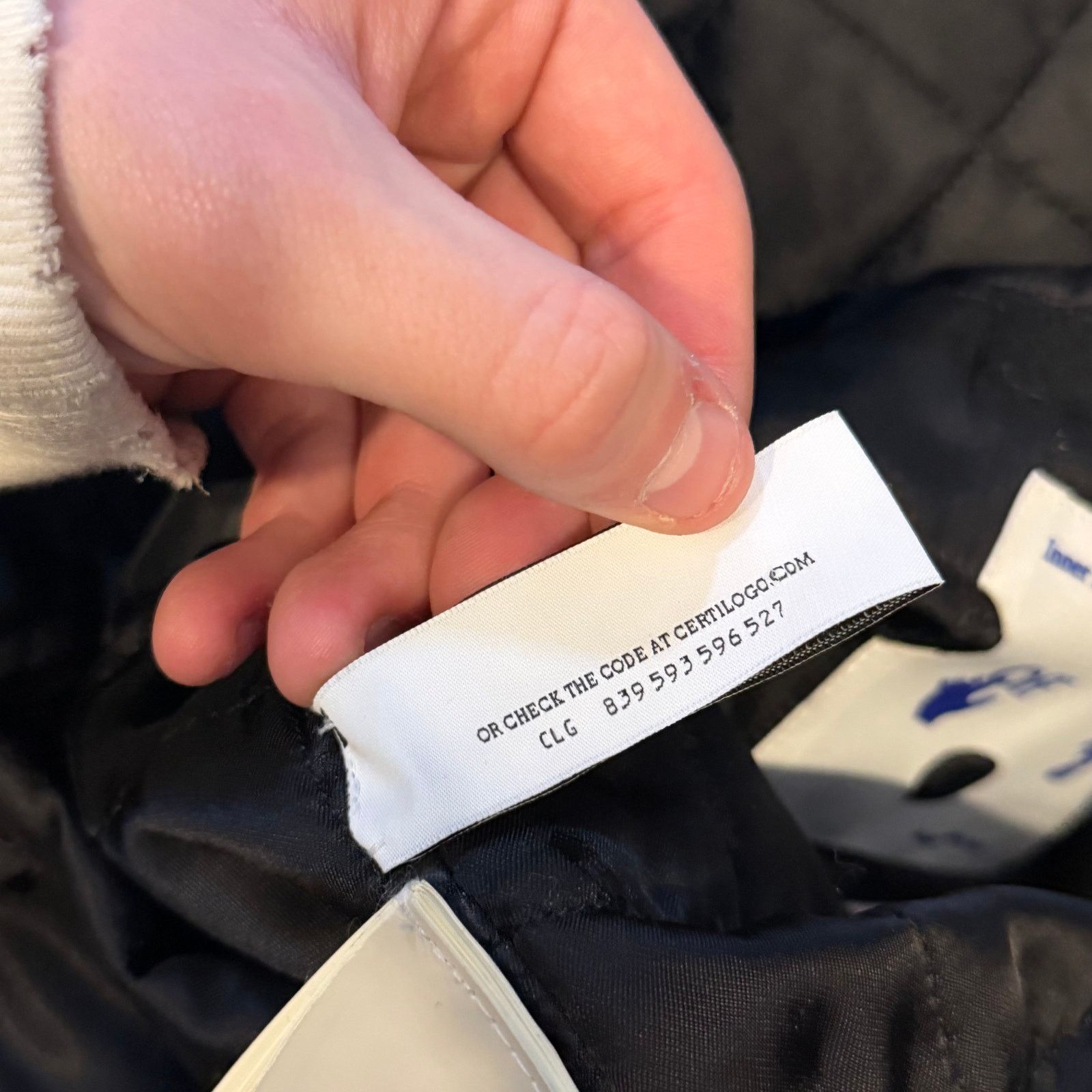 Off-White Off-White C/O Virgil Abloh Graphics Leather Varsity Jacket Size US L / EU 52-54 / 3 - 6 Thumbnail