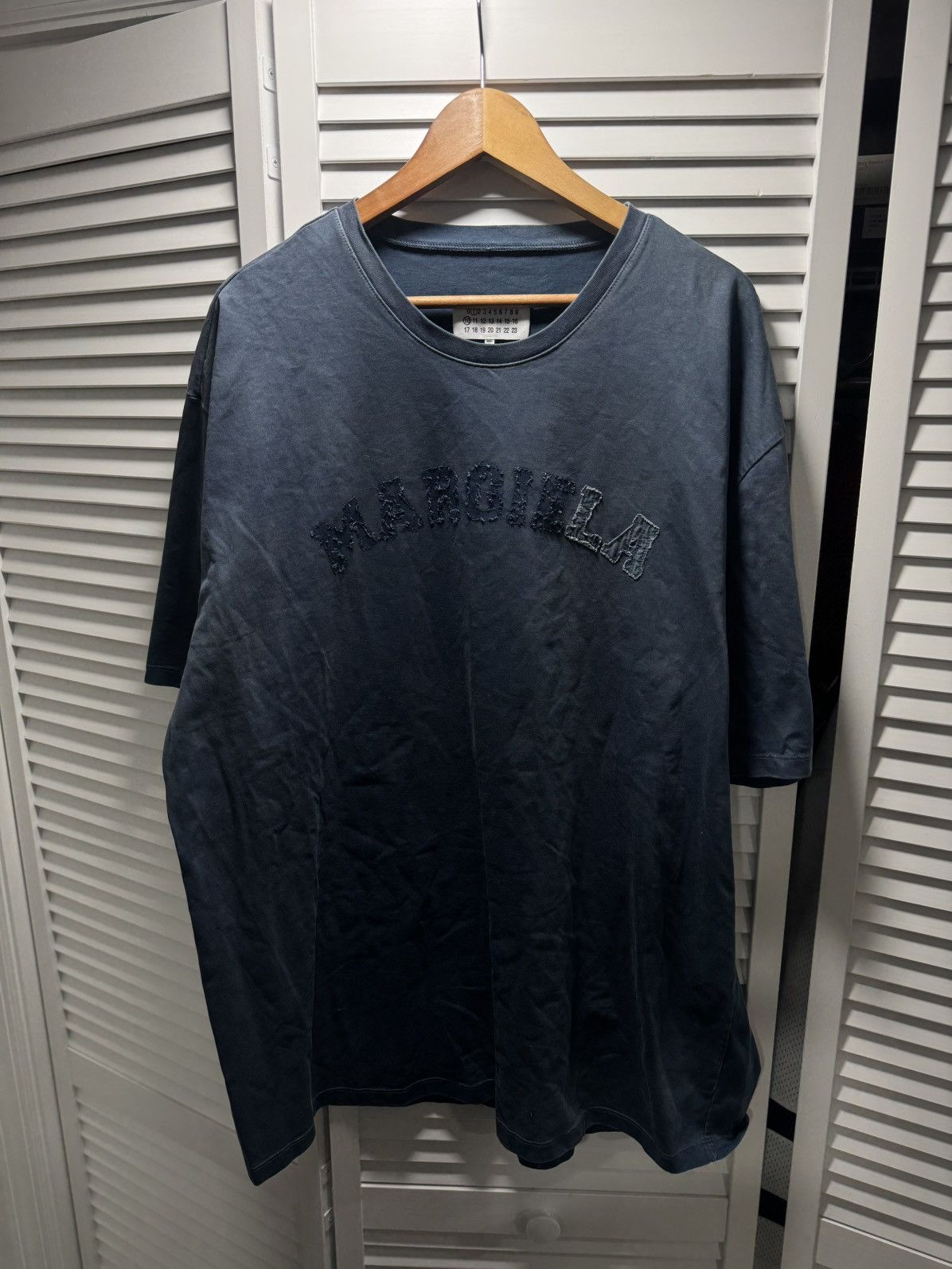 Maison Margiela Mason Margiela Washed Logo Shirt (Blue) Size US L / EU 52-54 / 3 - 1 Thumbnail