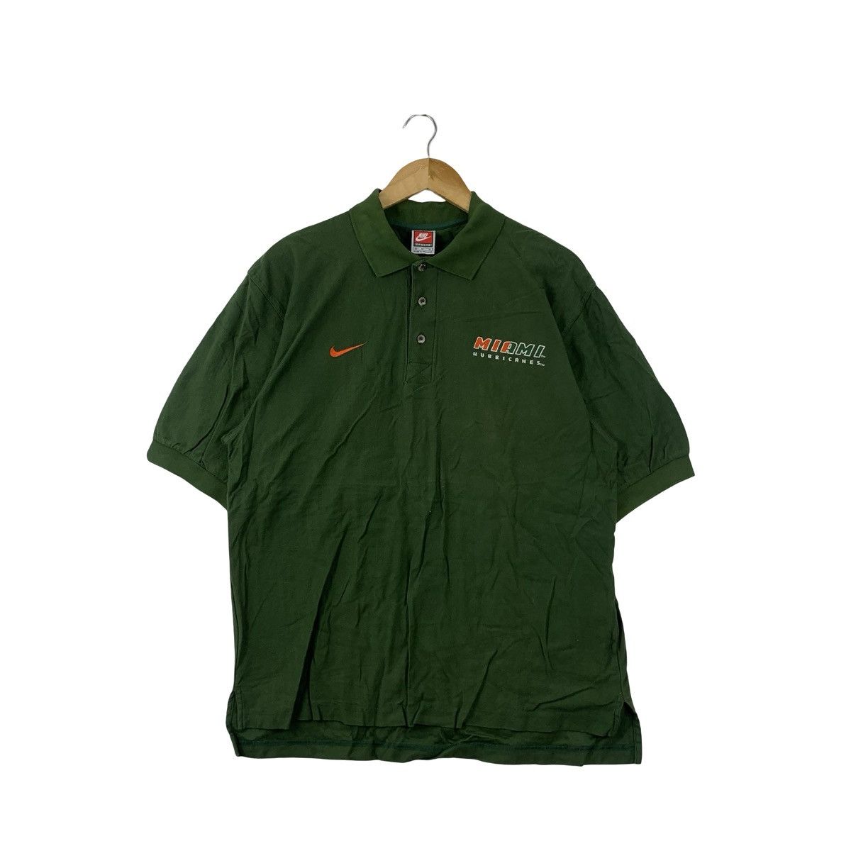 Nike Vintage NIKE x NFL Y2K Miami Hurricanes Football Polo Tee Size US M / EU 48-50 / 2 - 1 Thumbnail