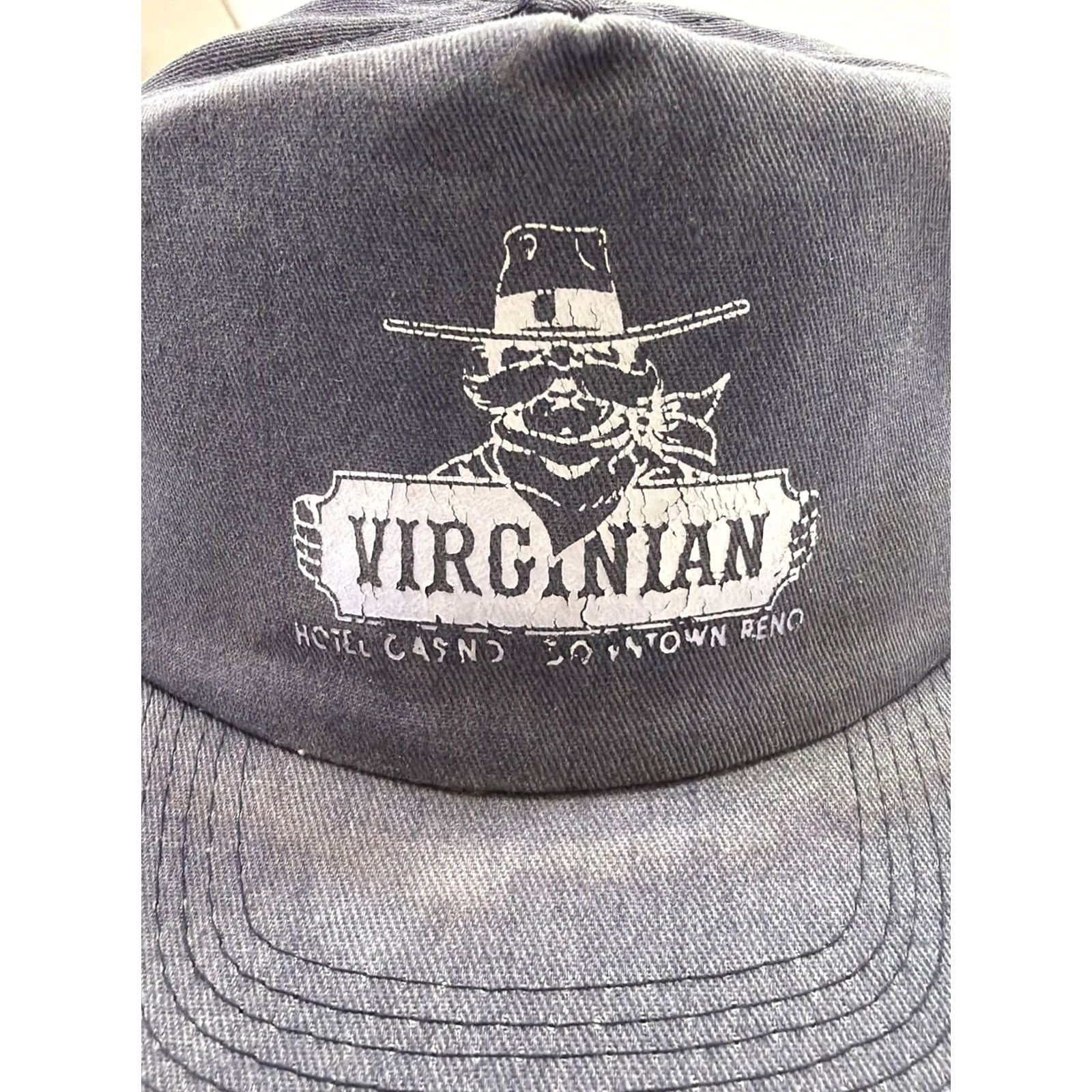 Vintage VINTAGE Kc Virginian Hotel Casino Downtown Reno SnapBack Hat Blue Men One Size Adjustable Size ONE SIZE - 4 Thumbnail