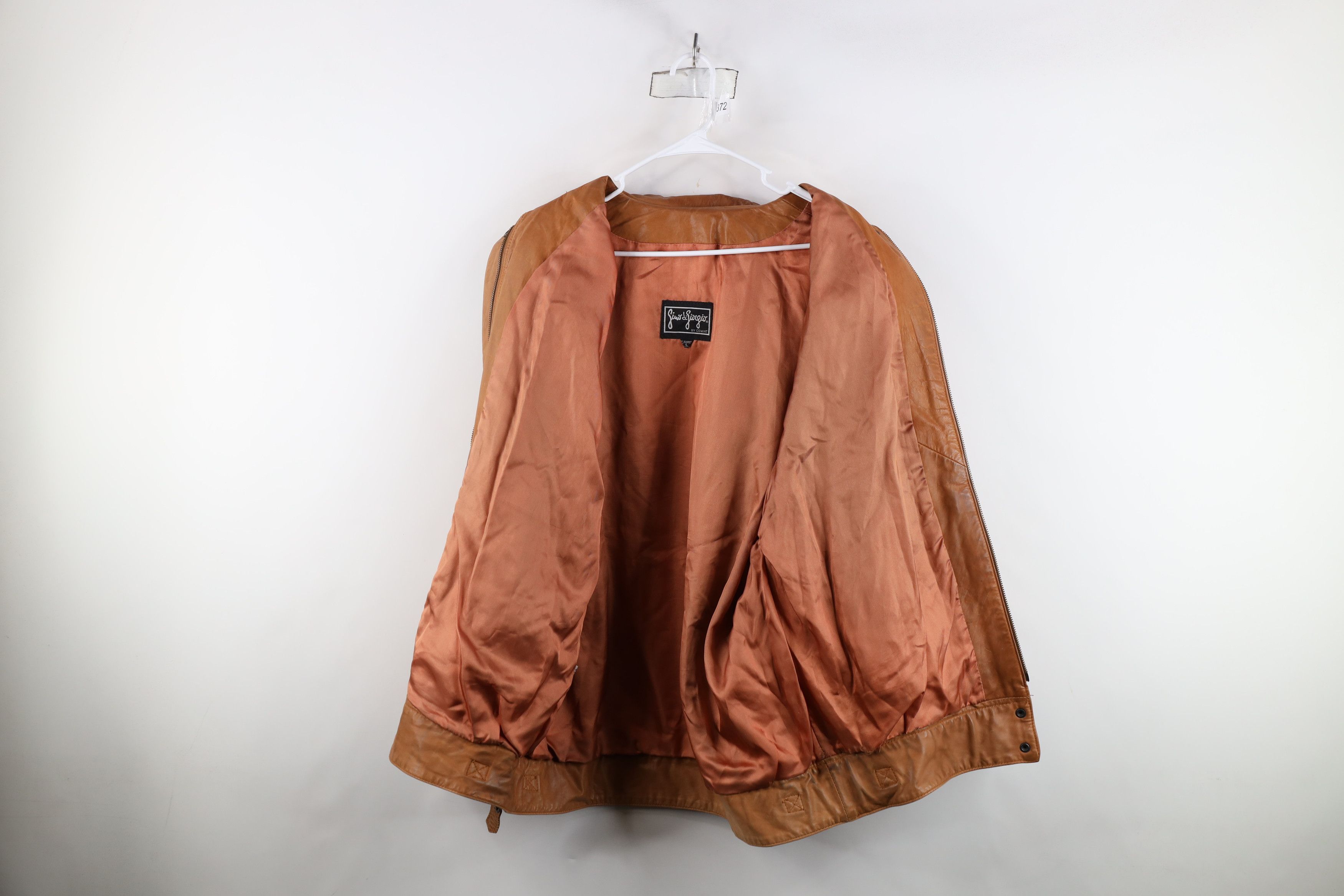 Vintage Vintage 80s 90s Streetwear Side Buckle Leather Jacket Brown Size L / US 10 / IT 46 - 10 Thumbnail