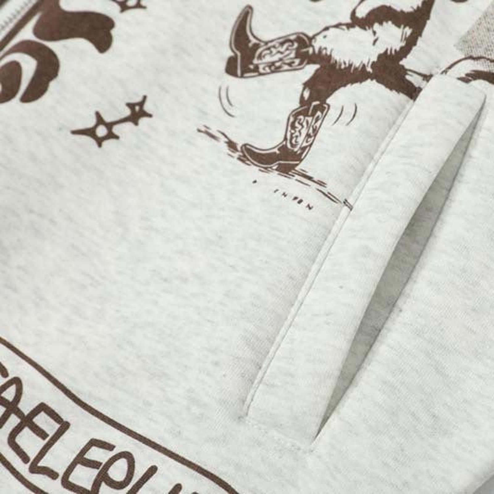 Japanese Brand Light Gray Graphic Zip-Up Hoodie, Casual Streetwear Size US M / EU 48-50 / 2 - 3 Thumbnail