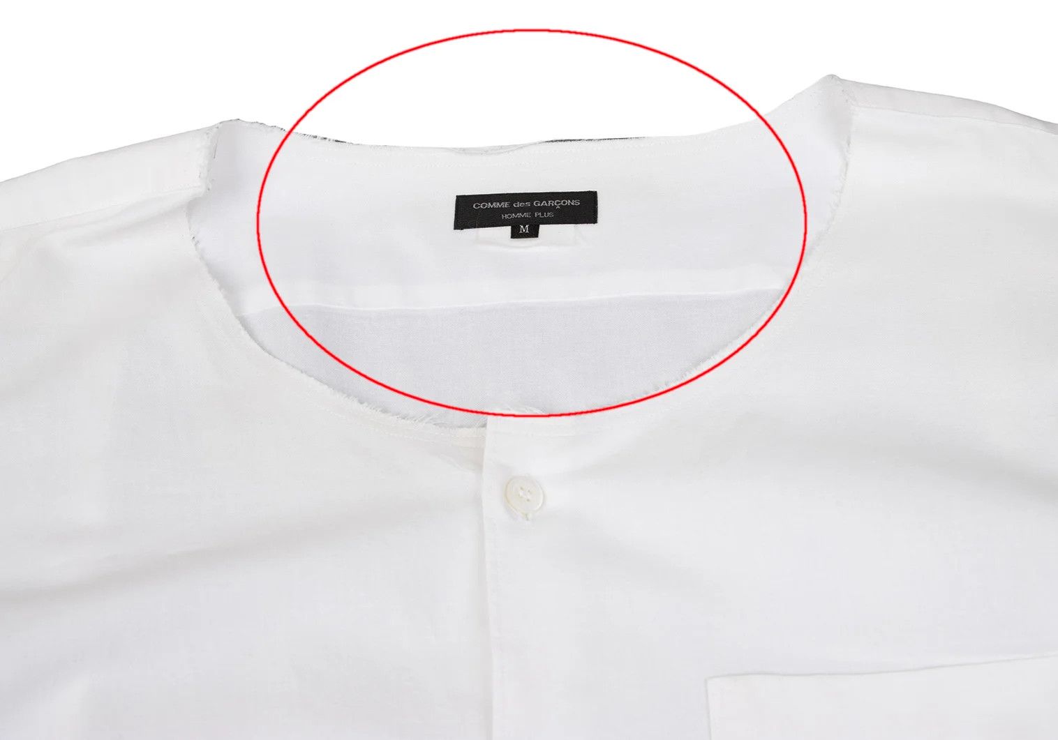 Comme des Garcons Homme Plus Dot Embroidered Long Sleeve No-Collar Shirt Off Blue M Size US M / EU 48-50 / 2 - 5 Thumbnail