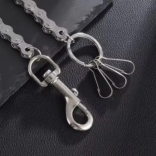 VIBE 44cm Length Motorcycle Chain Wallet Waist Key chain Size ONE SIZE - 4 Thumbnail