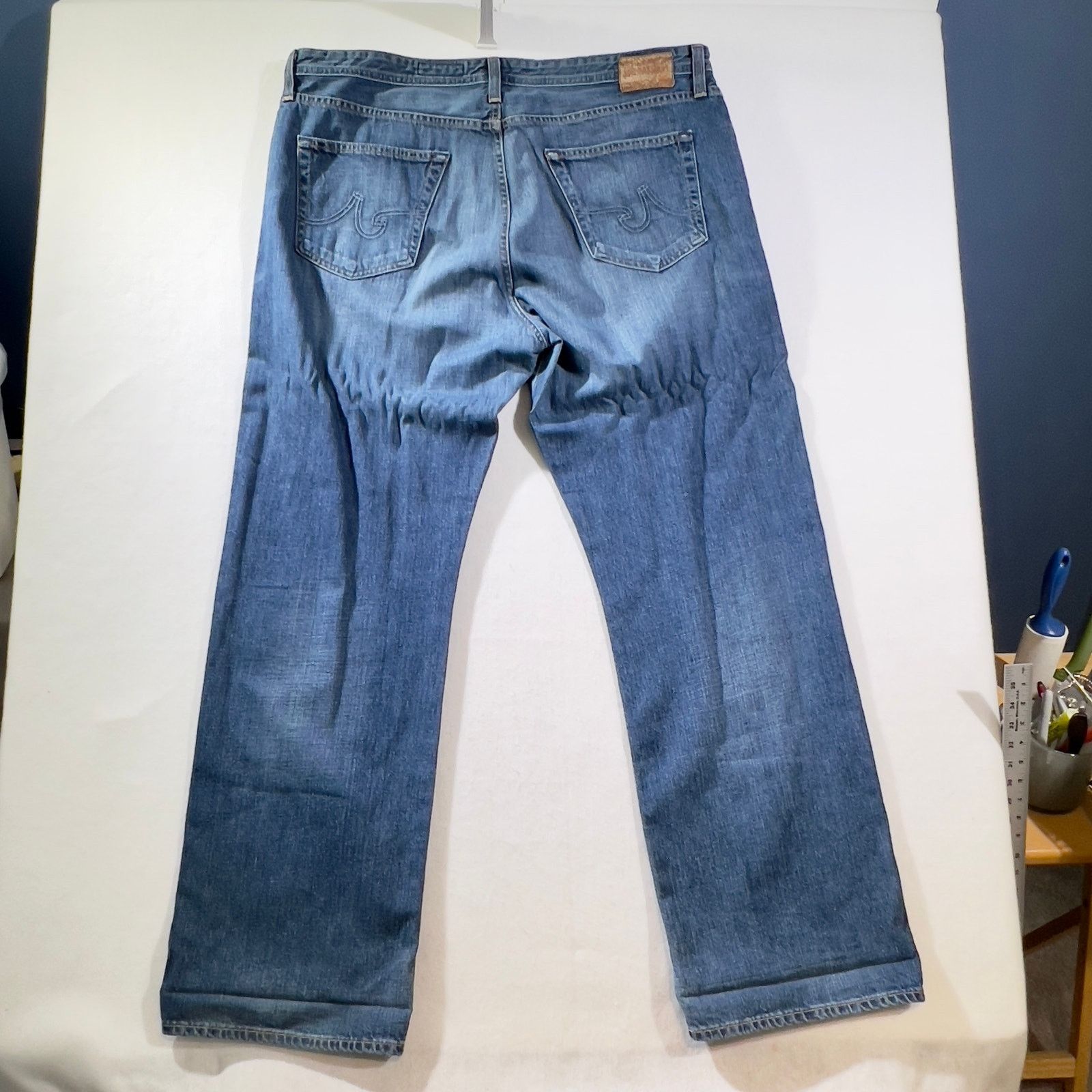 AG Adriano Goldschmied Adriano Goldschmied Denim Jean Hero Relaxed Men 40W 32L USA Size US 40 / EU 56 - 3 Thumbnail