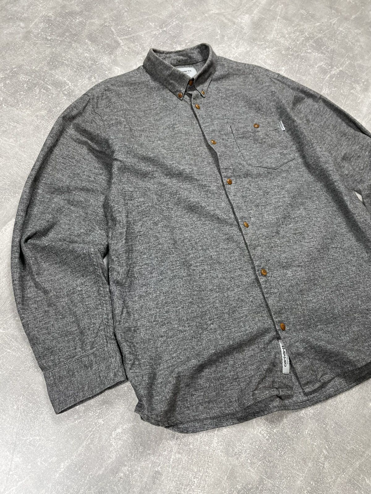 Carhartt Wip × Flannel Carhartt WIP Grey Flannel Workwear Skateboarding Shirt Size US XL / EU 56 / 4 - 5 Thumbnail