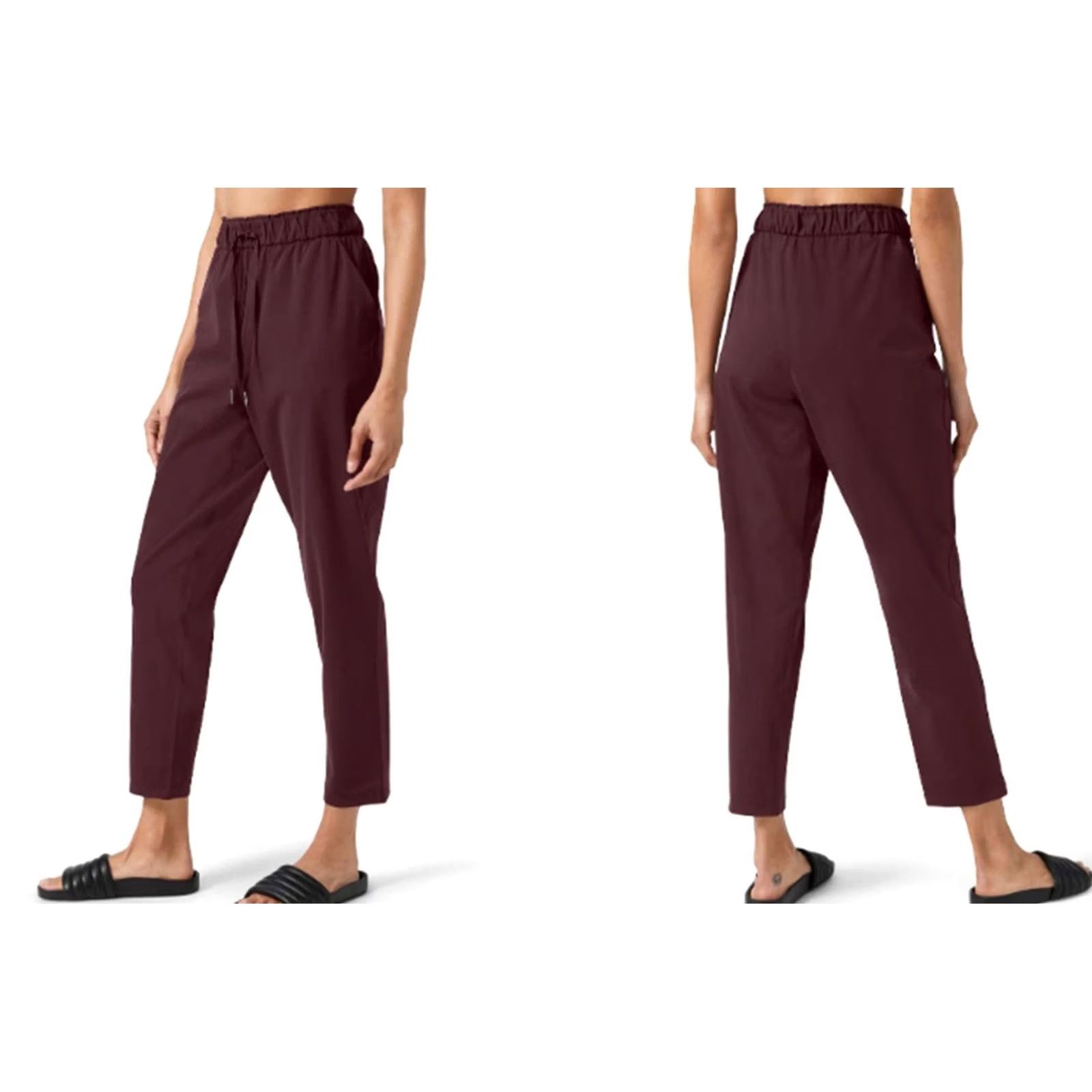 Lululemon Lululemon Women's Keep Moving Pant 7/8 High Rise Cassis Marron Sz 2 - Red Nylon Elastane Pockets Ankle 27" Inseam Activewear Casual Size 26" / US 2 / IT 38 - 7 Thumbnail