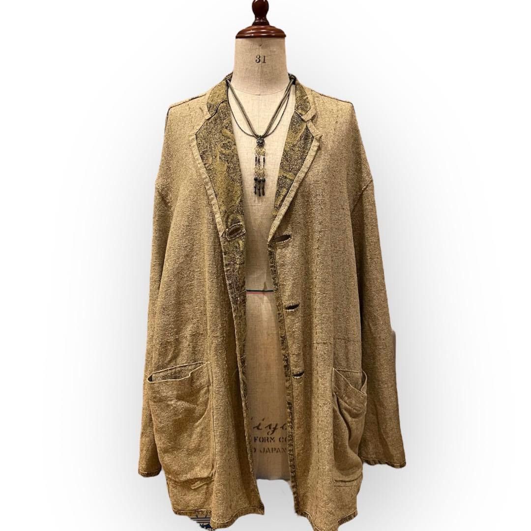 Yoshiyuki Konishi Ficce by Yoshiyuki Konishi hemp reversible jacket 90s Size M / US 6-8 / IT 42-44 - 1 Thumbnail
