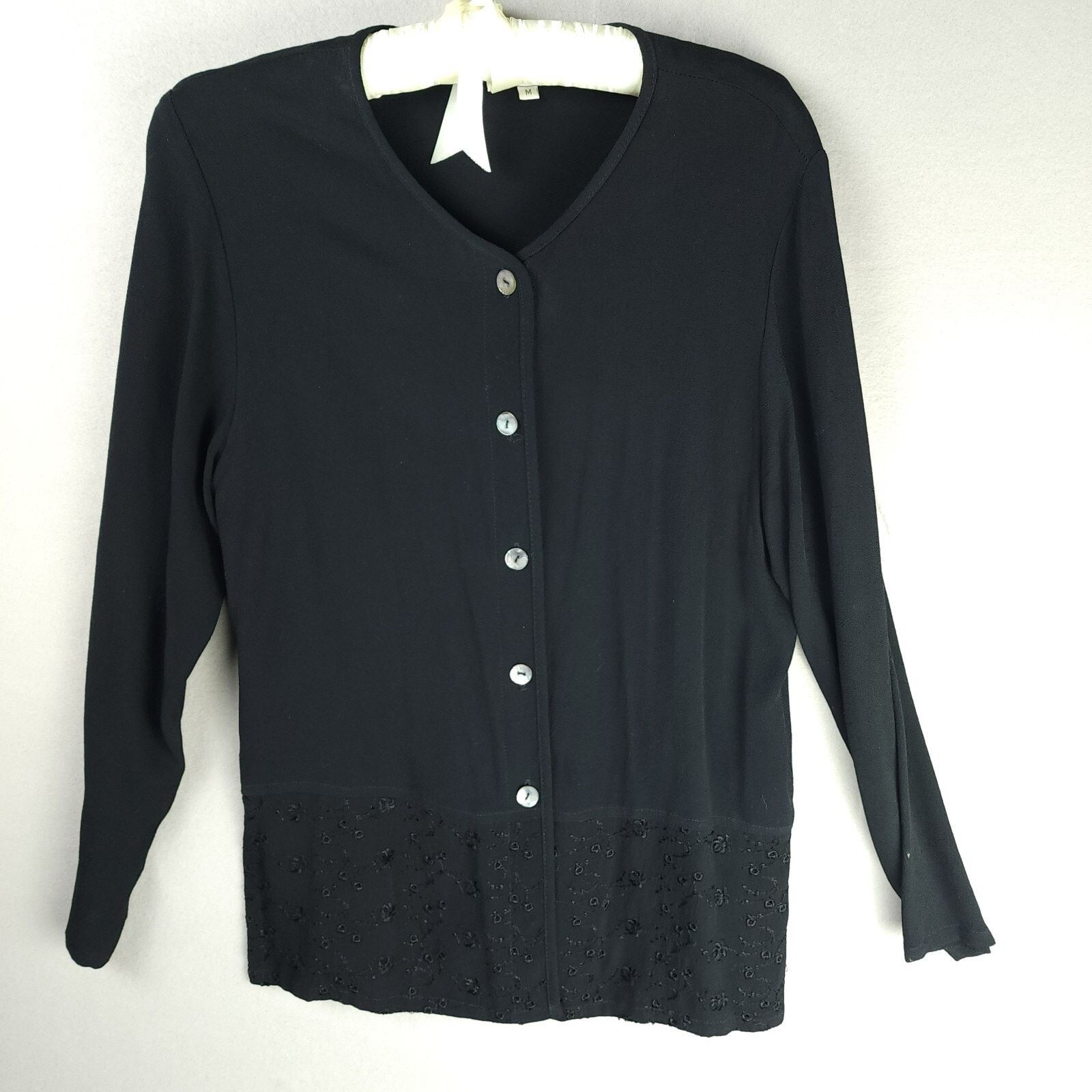 Other Harlow Rayon Black Buttoned Long Sleeve Sweater Medium Size M / US 6-8 / IT 42-44 - 1 Thumbnail