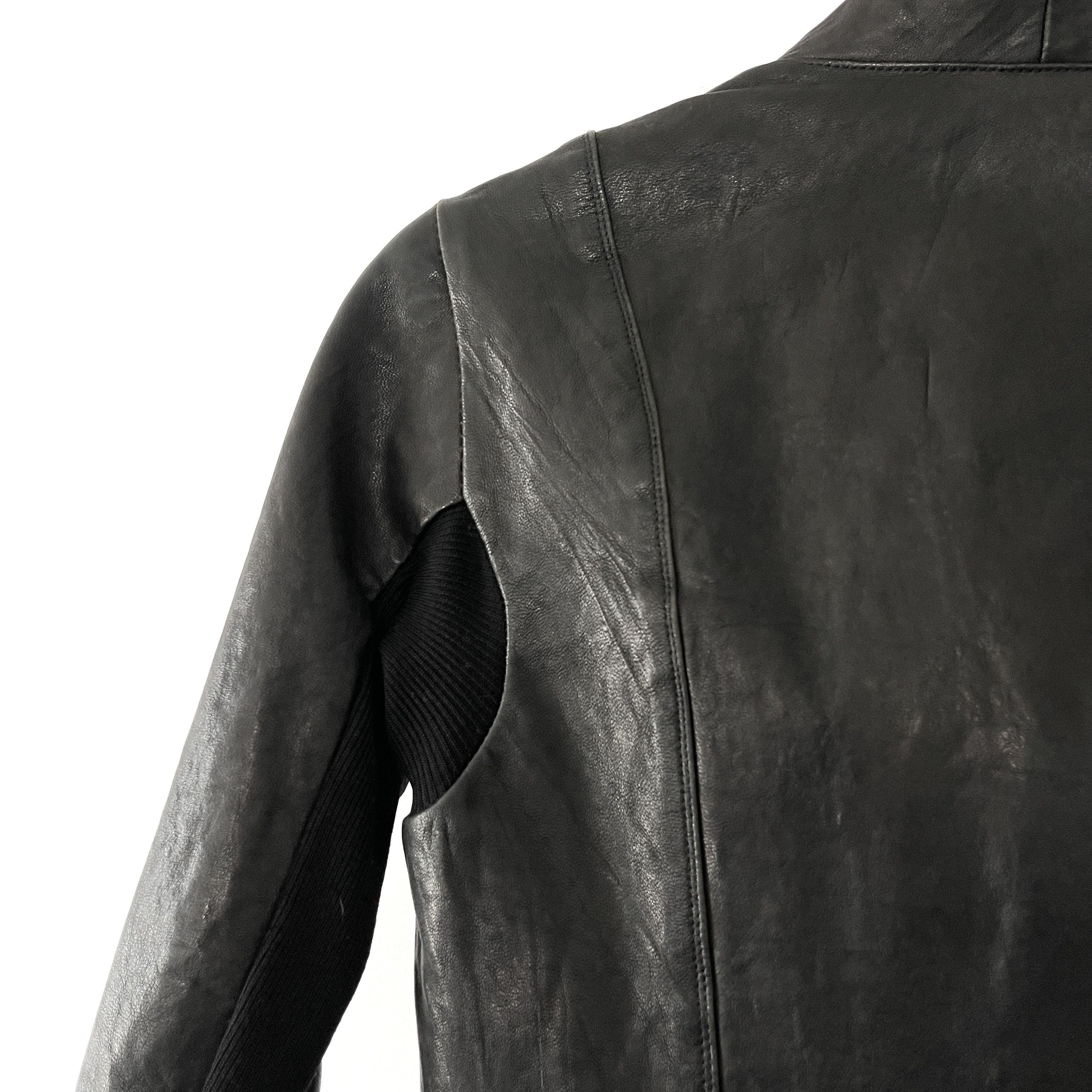 Rick Owens RICK OWENS Black Leather Jacket size 38 IT Size XS / US 0-2 / IT 36-38 - 4 Thumbnail