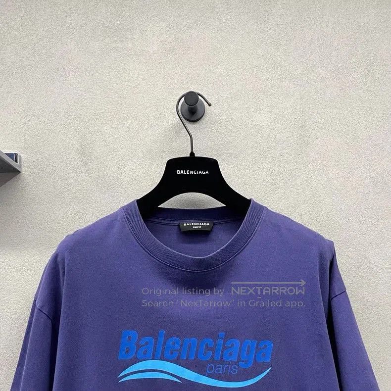 Balenciaga Balenciaga Dark Blue Short Sleeve Top. Size US XS / EU 42 / 0 - 4 Thumbnail