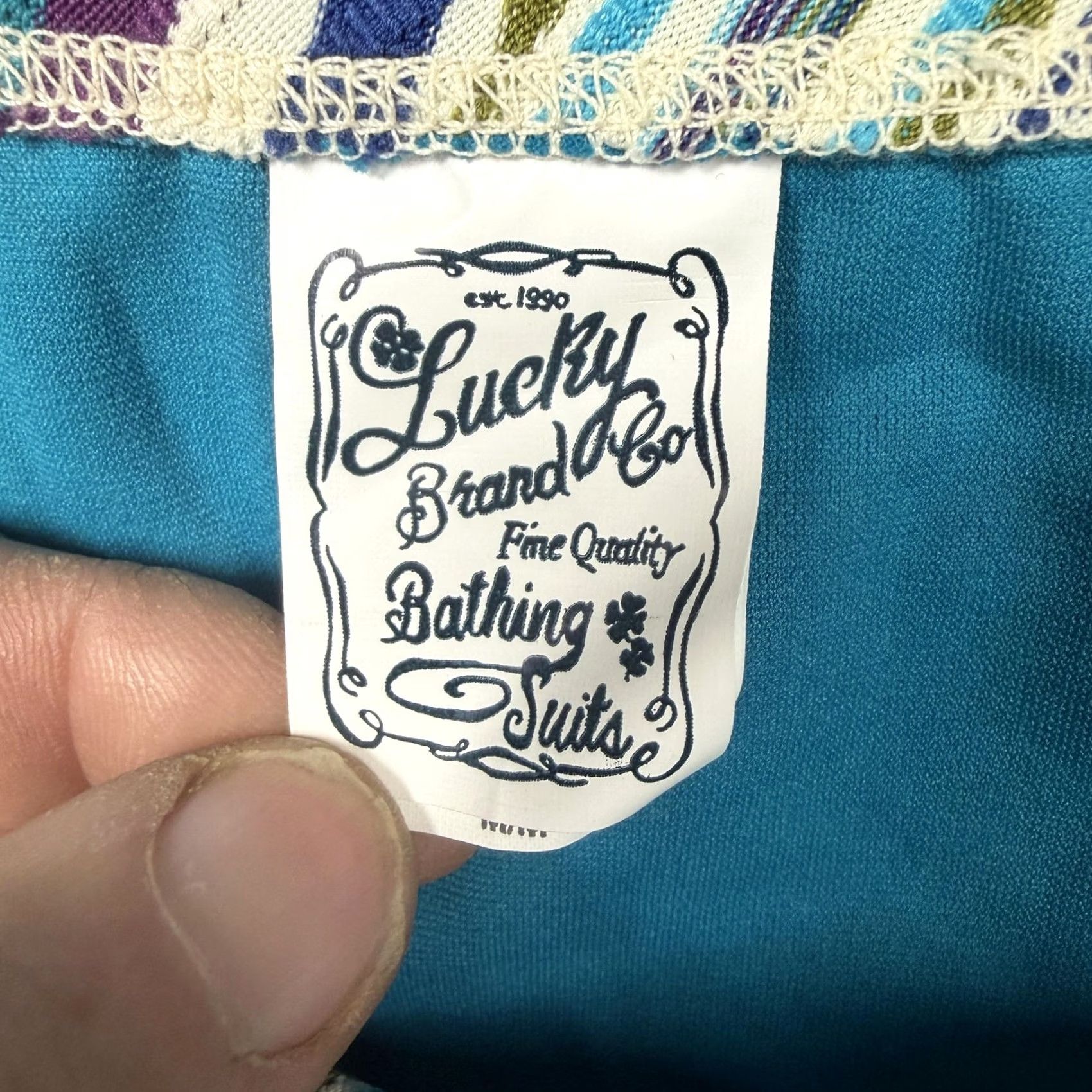 Lucky Brand Lucky Brand Bikini Bottom M Multicolor Striped Crochet Side Tie Lined Stretch Adjustable Lace Boho Swimwear NWT Women Beach Tropical Pattern Size 32" / US 10 / IT 46 - 5 Thumbnail
