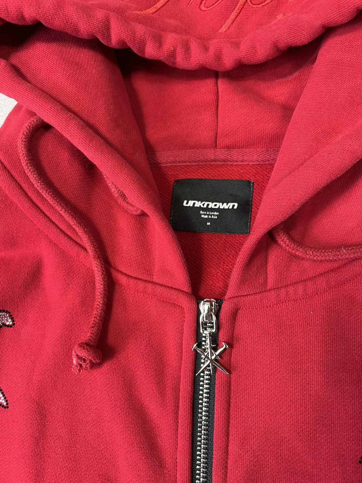 Unknown London Unknown London Rheistones Baggy Heavy Zip Hoodie Size US M / EU 48-50 / 2 - 8 Thumbnail