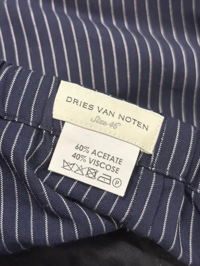Dries Van Noten Dries Van Noten Navy Acetate Viscose Pinstripe Shorts Size US 30 / EU 46 - 9 Thumbnail