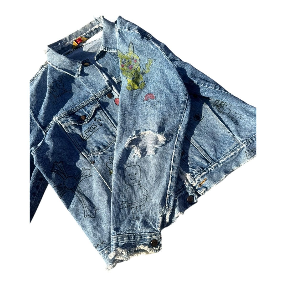 Rustler Rustler XL Custom Hand Painted Distressed Denim Jacket Size US XL / EU 56 / 4 - 6 Thumbnail