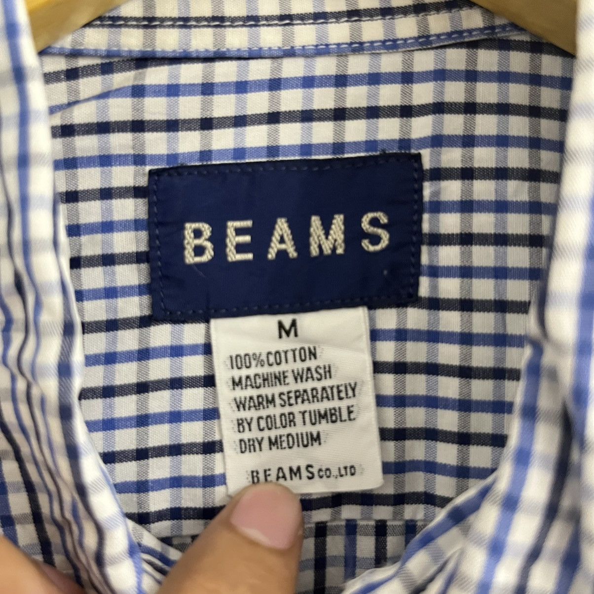 Beams - Gingham Plaid Longsleeve Button Up