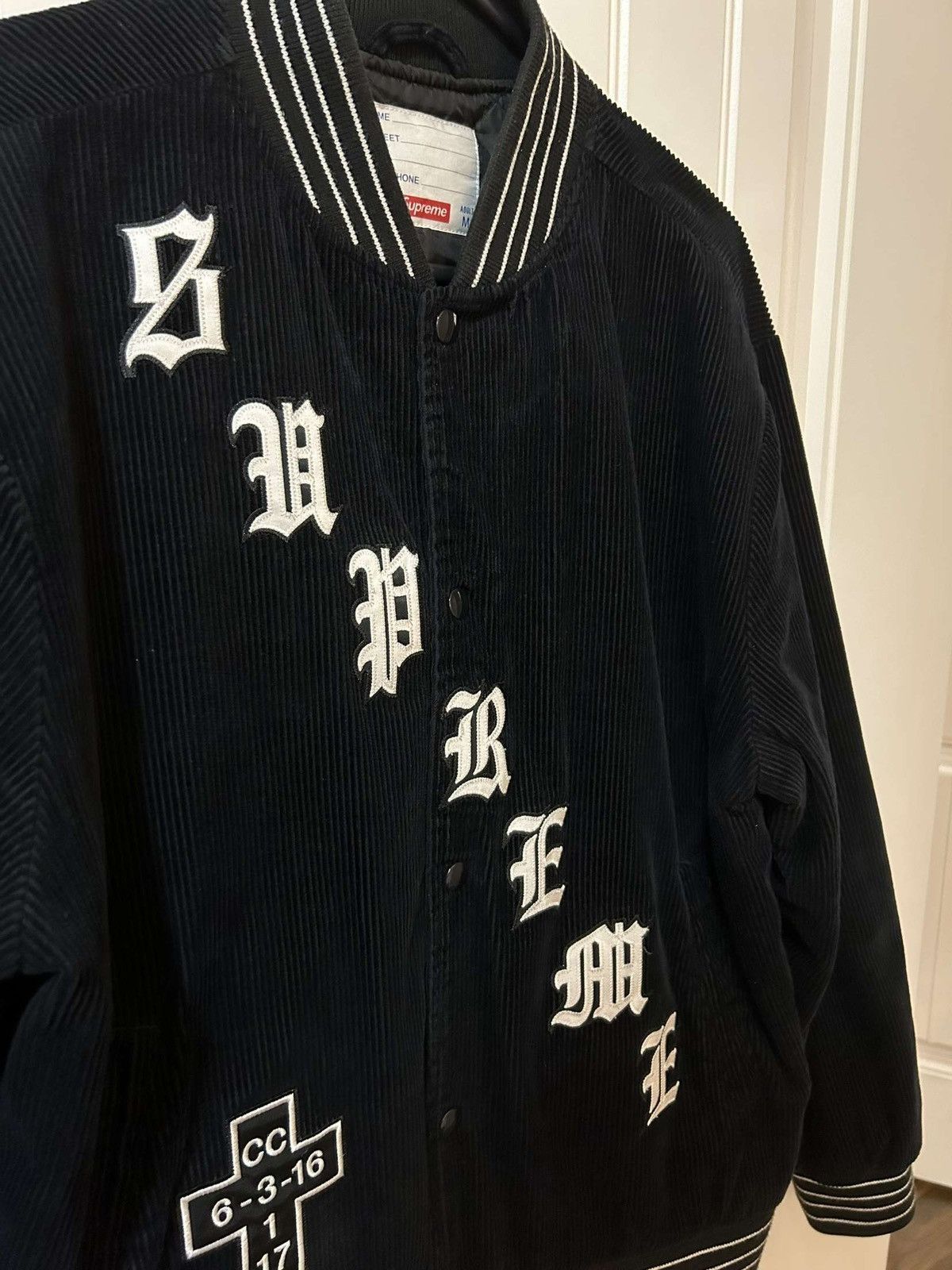 Supreme Old English Corduroy Varsity Jacket Outerwear