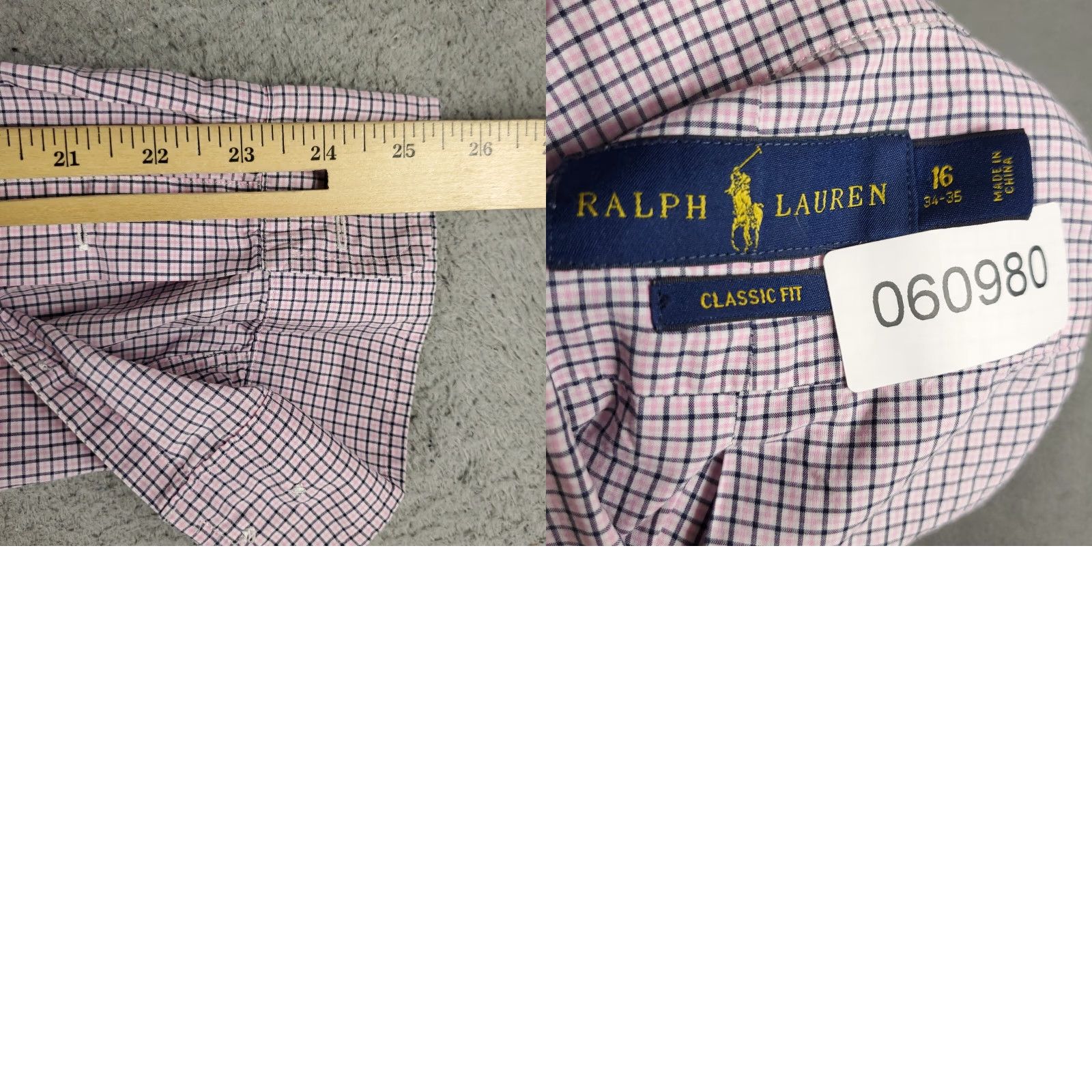 Ralph Lauren Ralph Lauren Dress Shirt Mens Size 16 Blue Pink Check Long Sleeve Button-Up Size 42R - 8 Thumbnail