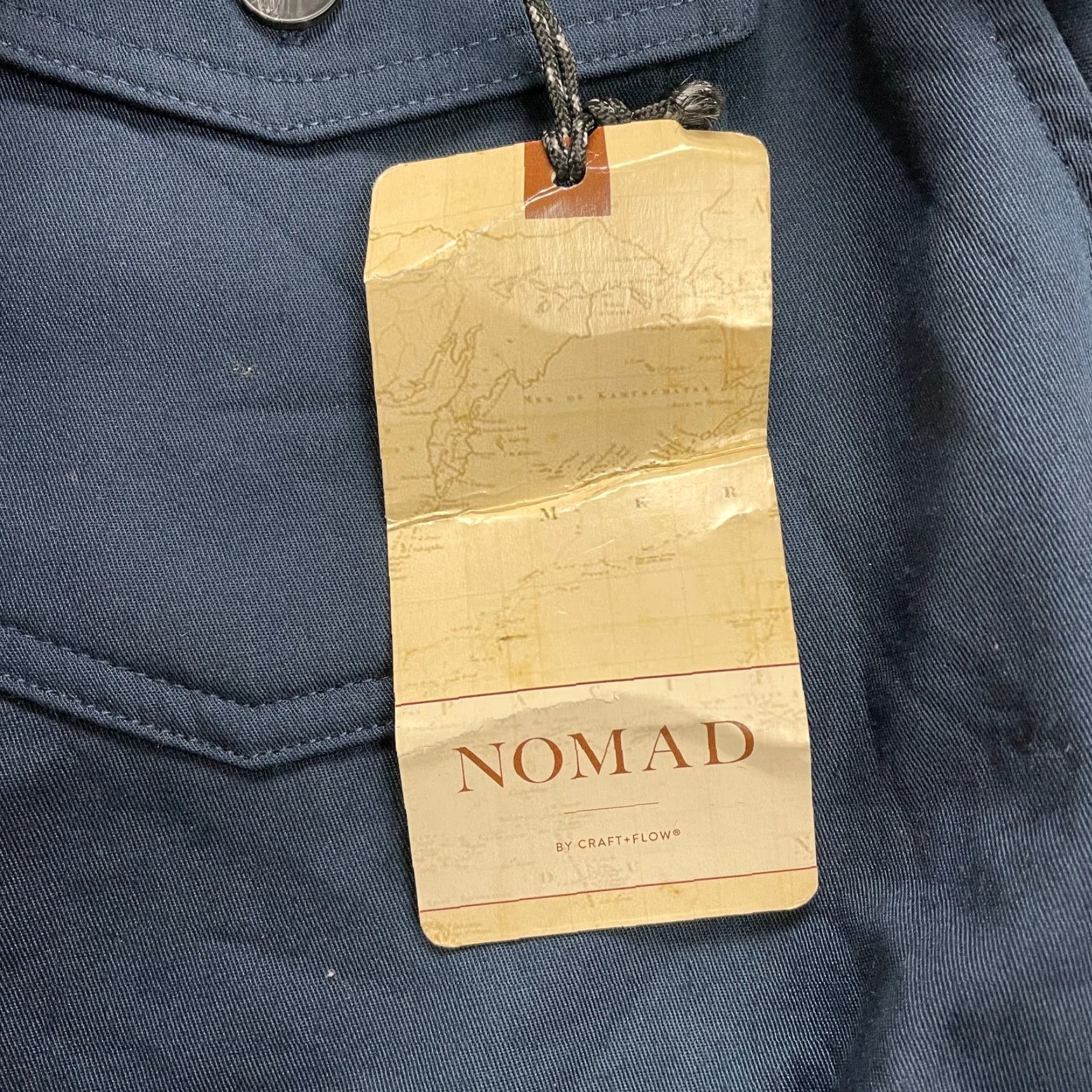 Nomad Nomad Shirt Mens Small Blue Polo Button Down Long Sleeve Workwear NWT New Size 36R - 3 Thumbnail