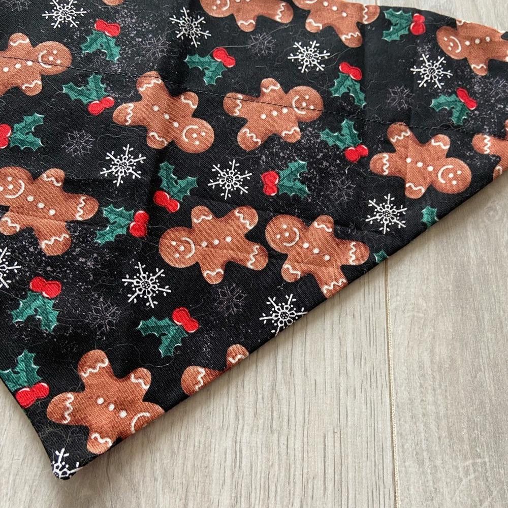 Designer Gingerbread Dog Bandana Size ONE SIZE - 2 Thumbnail