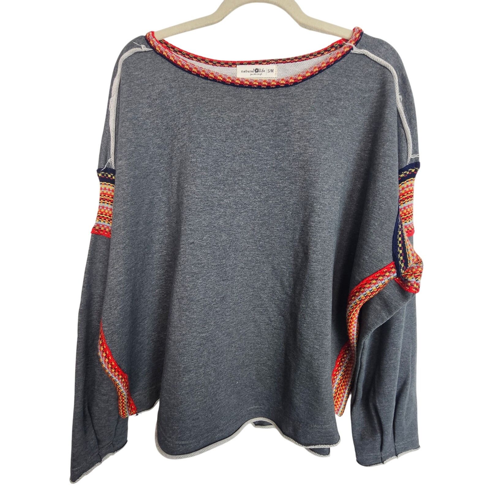 Natural Selection Natural Life Pullover Sweater Gray Sweatshirt Women S/M Size M / US 6-8 / IT 42-44 - 1 Thumbnail