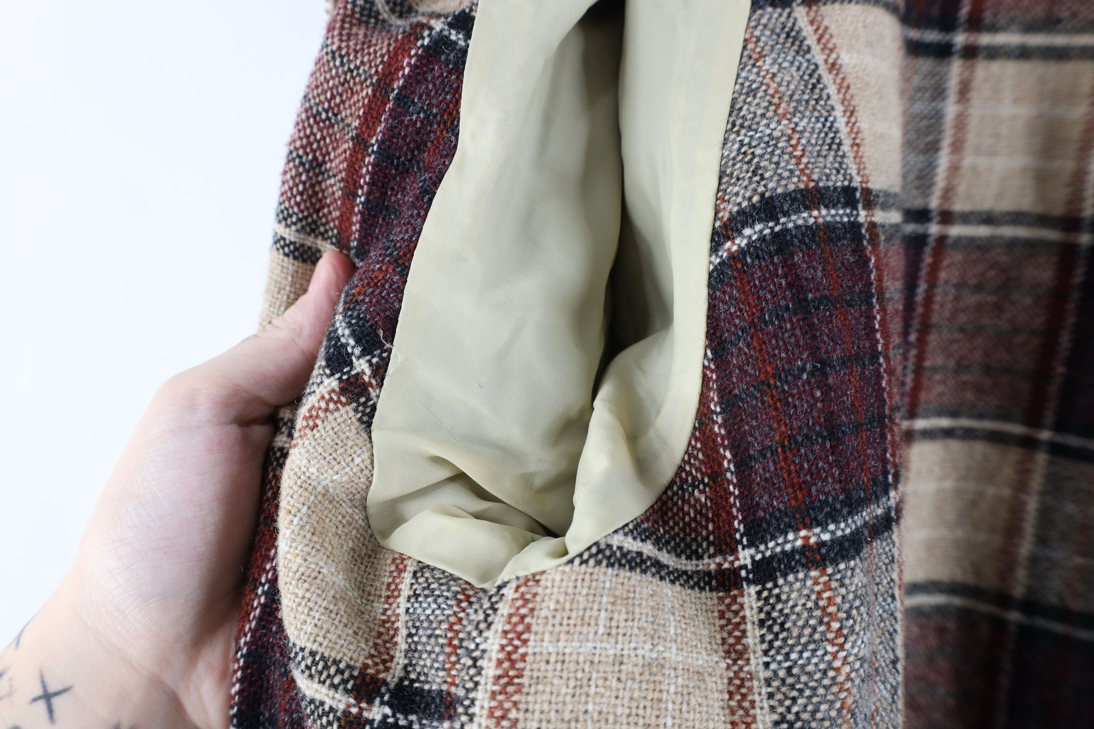 Vintage Vintage 70s Streetwear Wool Tweed Lined Hooded Parka Jacket Size US M / EU 48-50 / 2 - 12 Thumbnail