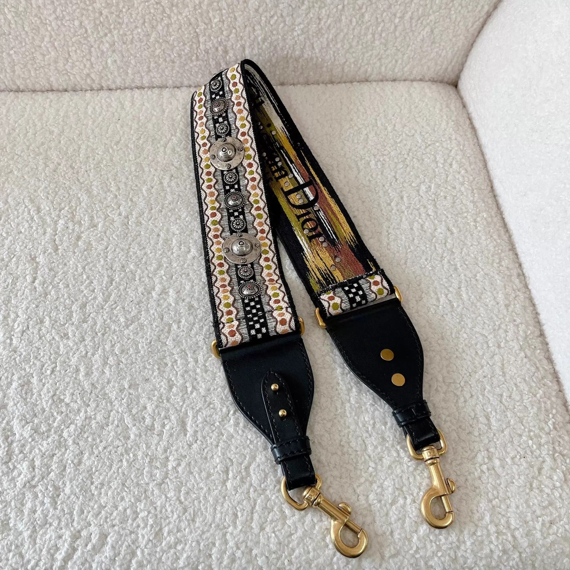 Dior Dior Ltd Ed Heavy Embroidered Wide Strap Pre-Owned Size ONE SIZE - 1 Thumbnail