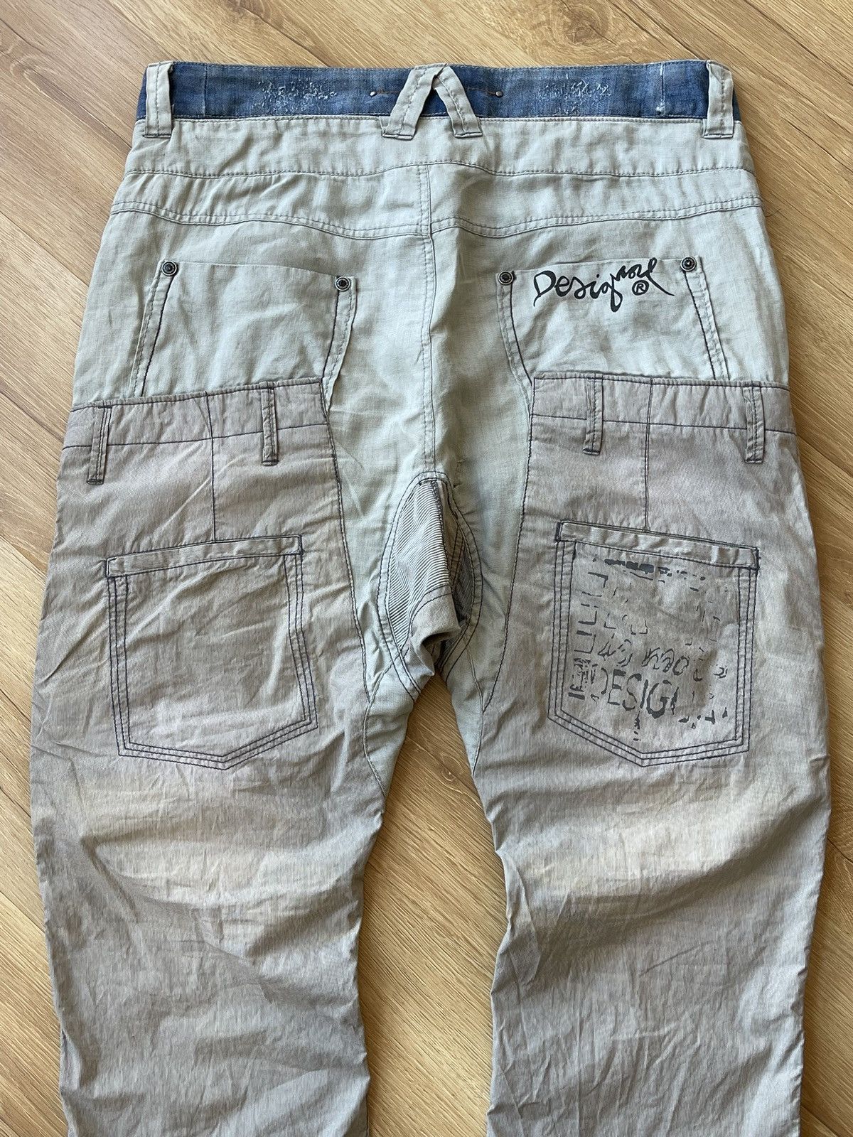 Desigual Desigual Multi-Pocket Patchwork Linen Blend Pants Size 46 Size US 38 / EU 54 - 6 Thumbnail