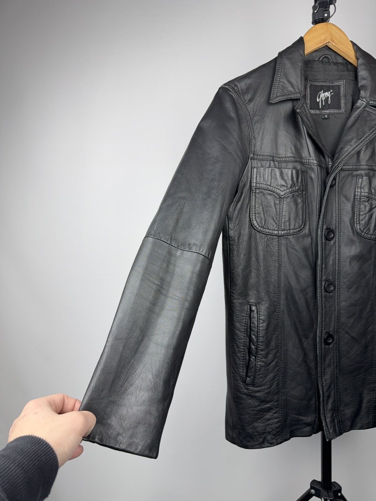 Japanese Brand Avant Garde Biker Gipsy Leather Jacket Button Up Minimalist Size US S / EU 44-46 / 1 - 9 Thumbnail