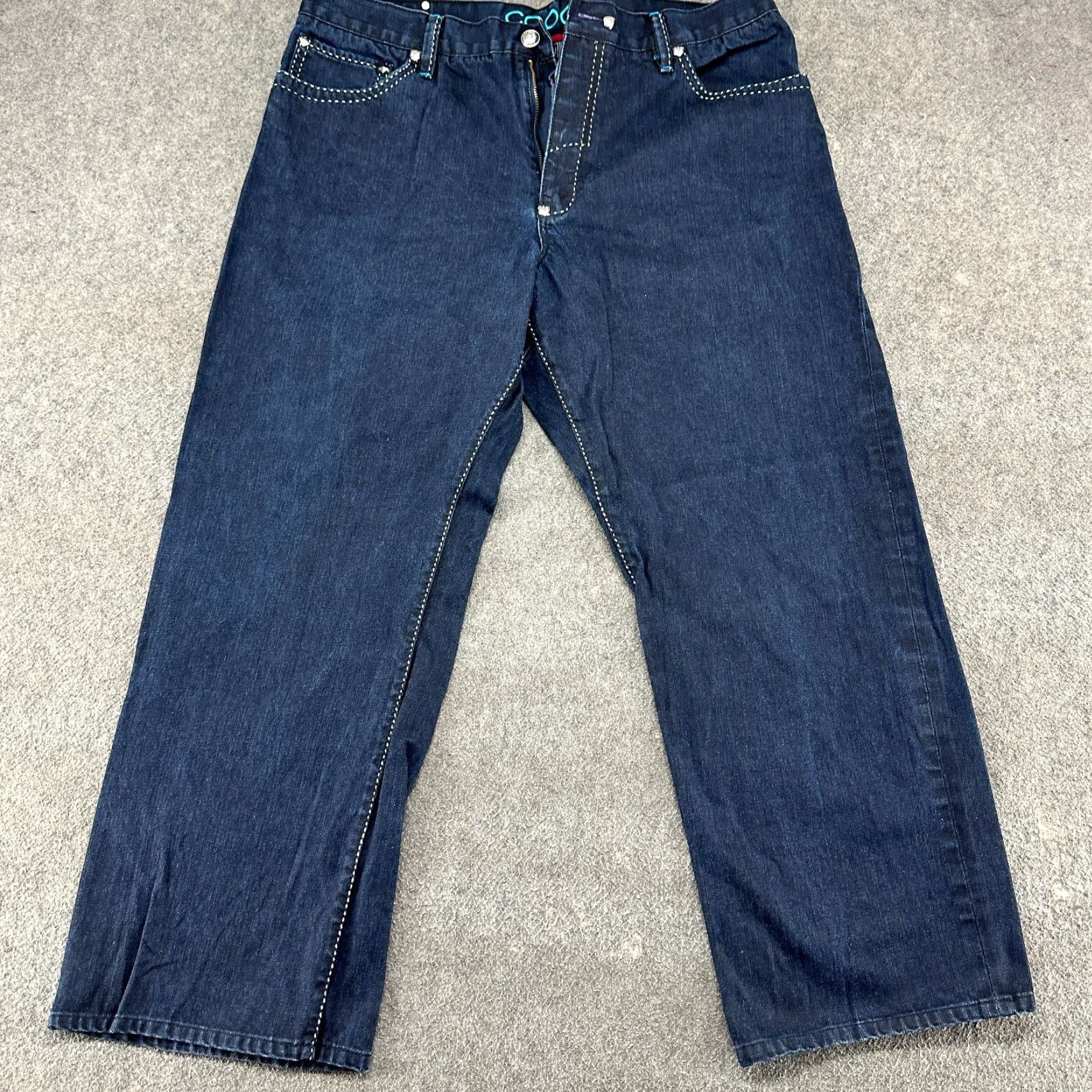Coogi VINTAGE COOGI Jeans Mens 42x31 Blue Regular Fit Dark Wash Cotton Baggy Loose Skater Y2K Size US 42 / EU 58 - 3 Thumbnail