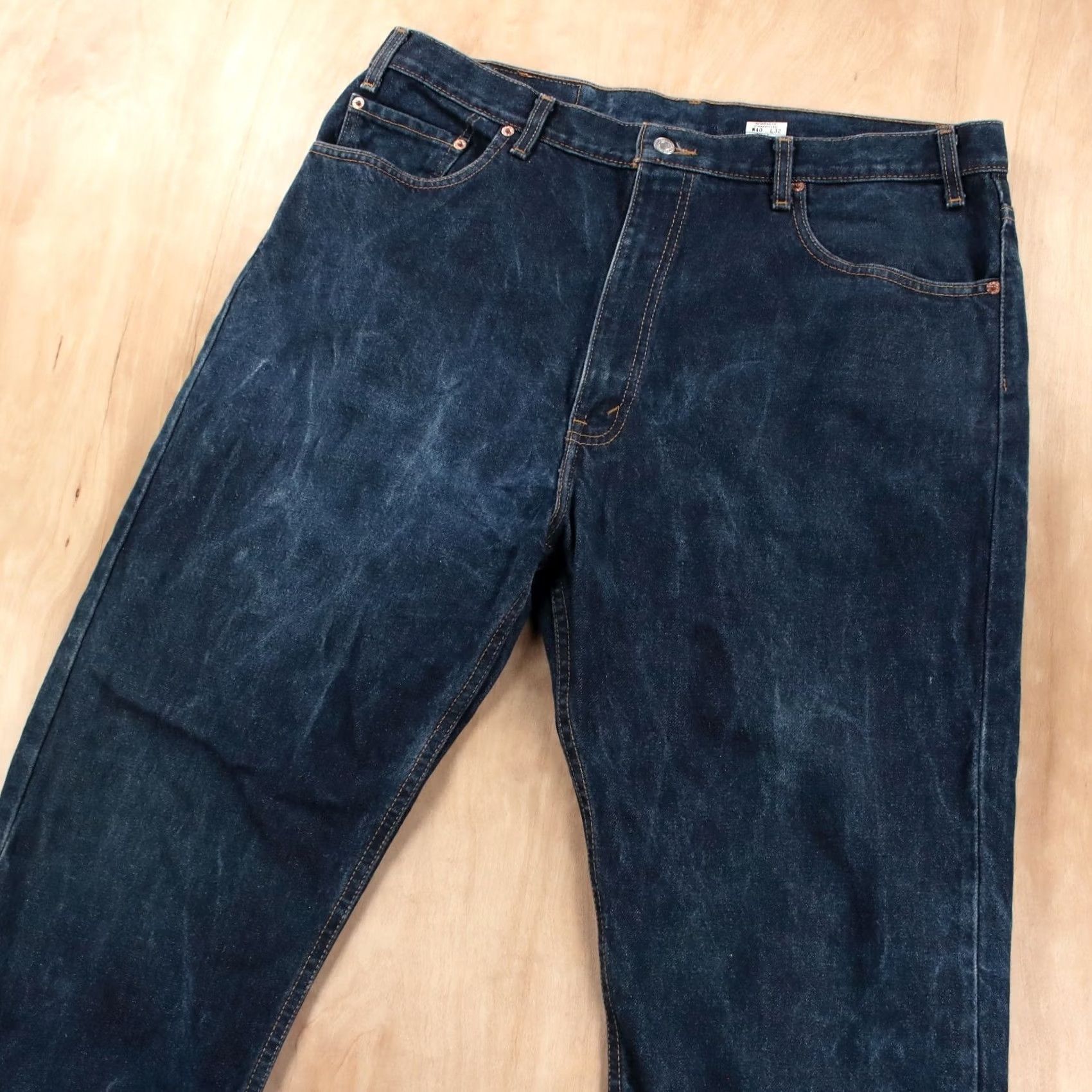 Levi's VINTAGE LEVIS 505 fit jeans 40x32 dark blue faded distressed canada Mens Size US 40 / EU 56 - 4 Thumbnail