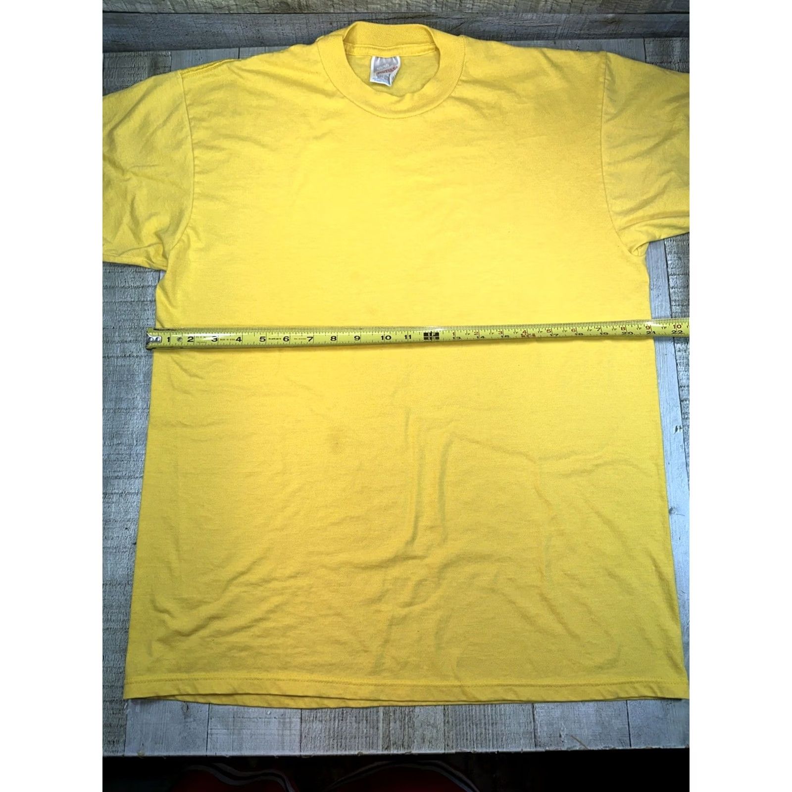 Jerzees VINTAGE Jerzees T-Shirt Men’s Yellow 50/50 Large L Regular Shirt Mens Size US L / EU 52-54 / 3 - 4 Thumbnail