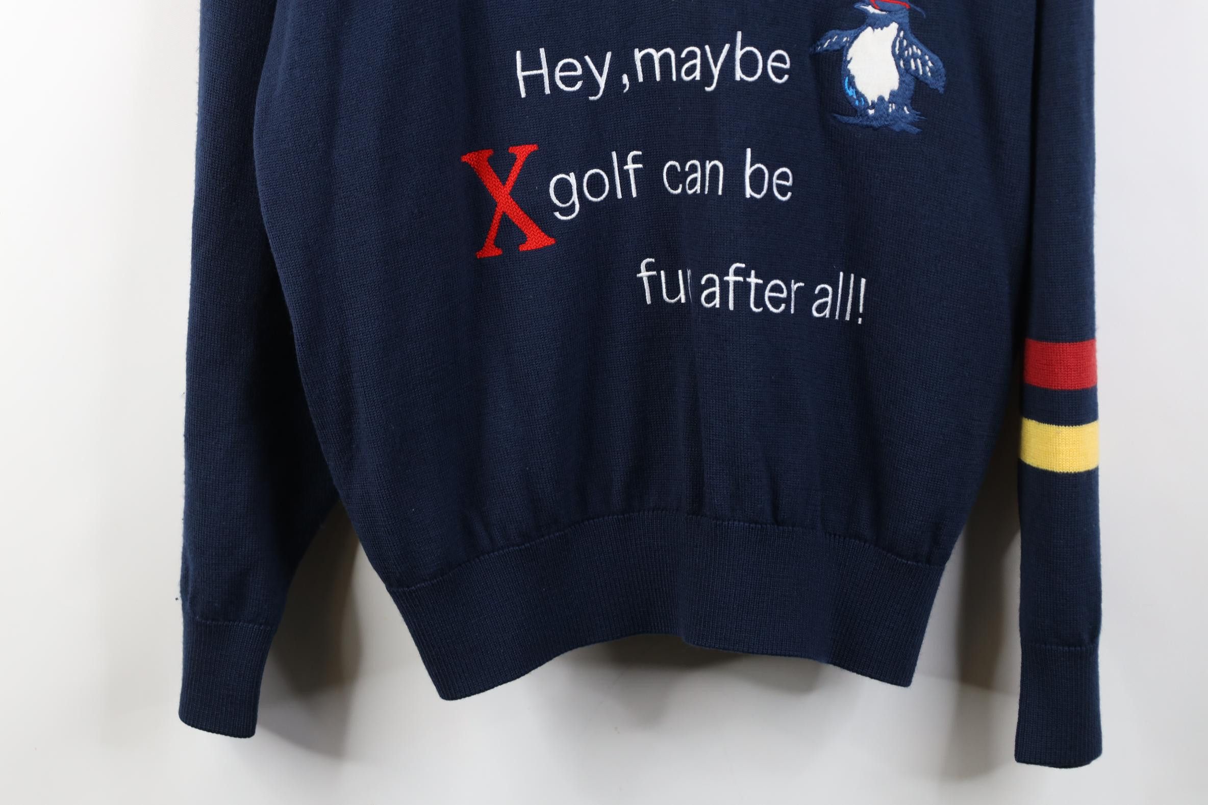 Vintage Vintage 90s Streetwear Knit Penguin Golf Golfing Sweater Size US L / EU 52-54 / 3 - 3 Thumbnail