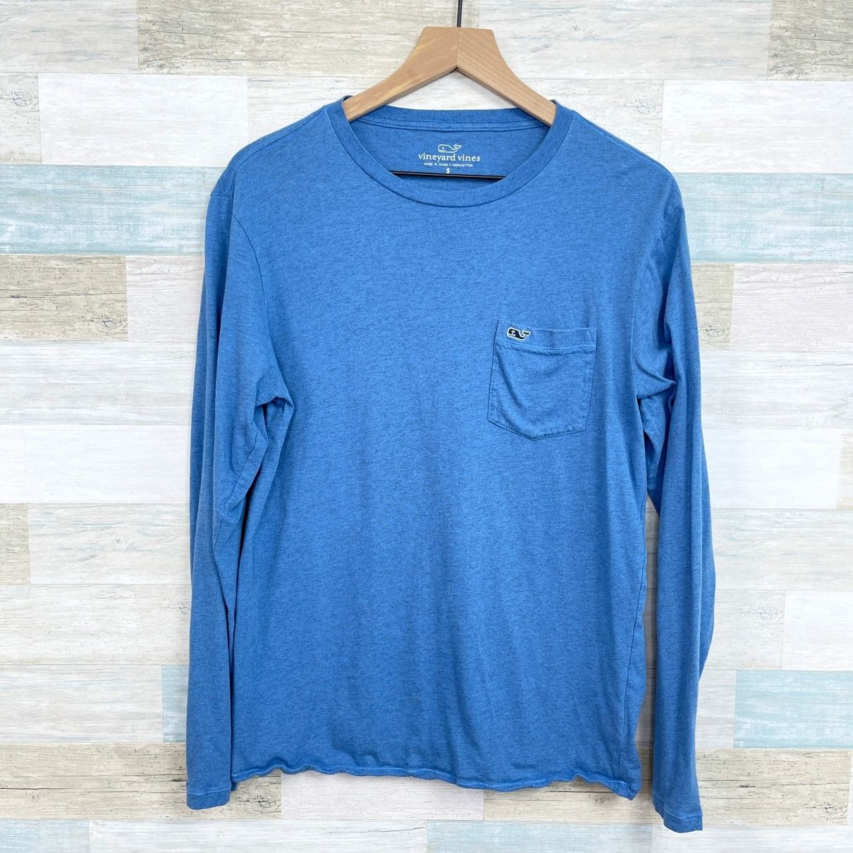 Vineyard Vines Vineyard Vines Long-Sleeve Heathered T-Shirt Blue Mens S Size US S / EU 44-46 / 1 - 1 Thumbnail