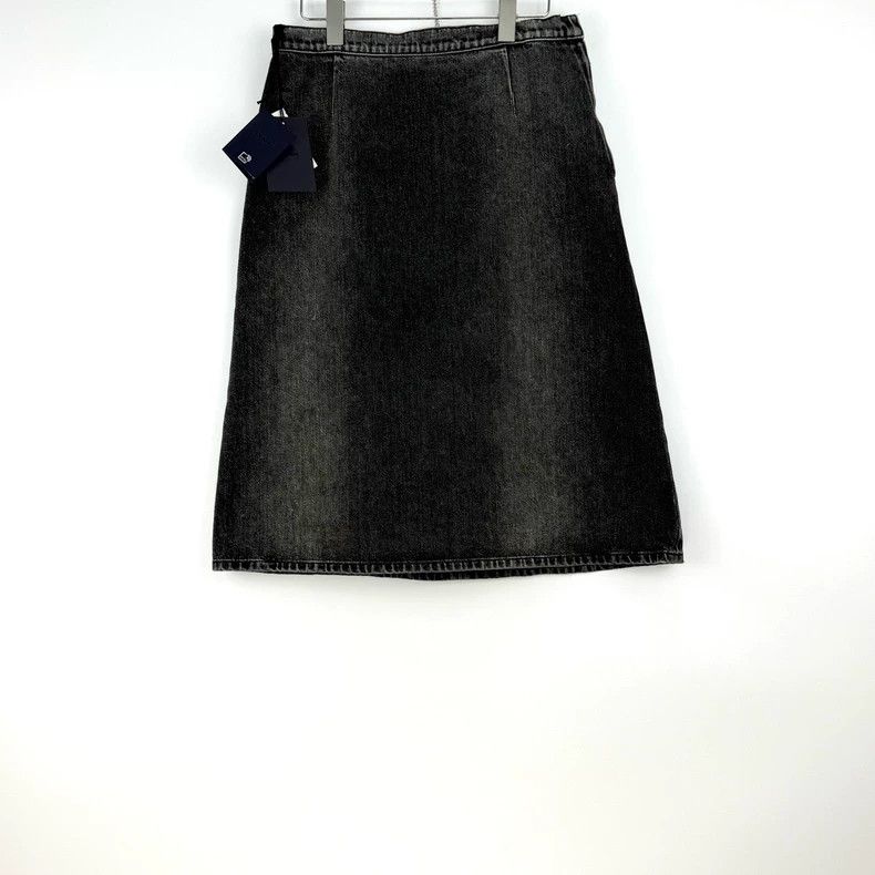 Prada Prada Washed gray metal triangle label denim skirt 2502-Nex Size 28" / US 6 / IT 42 - 3 Thumbnail