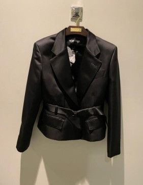 o1w1db11023 Silk Blazer in Black