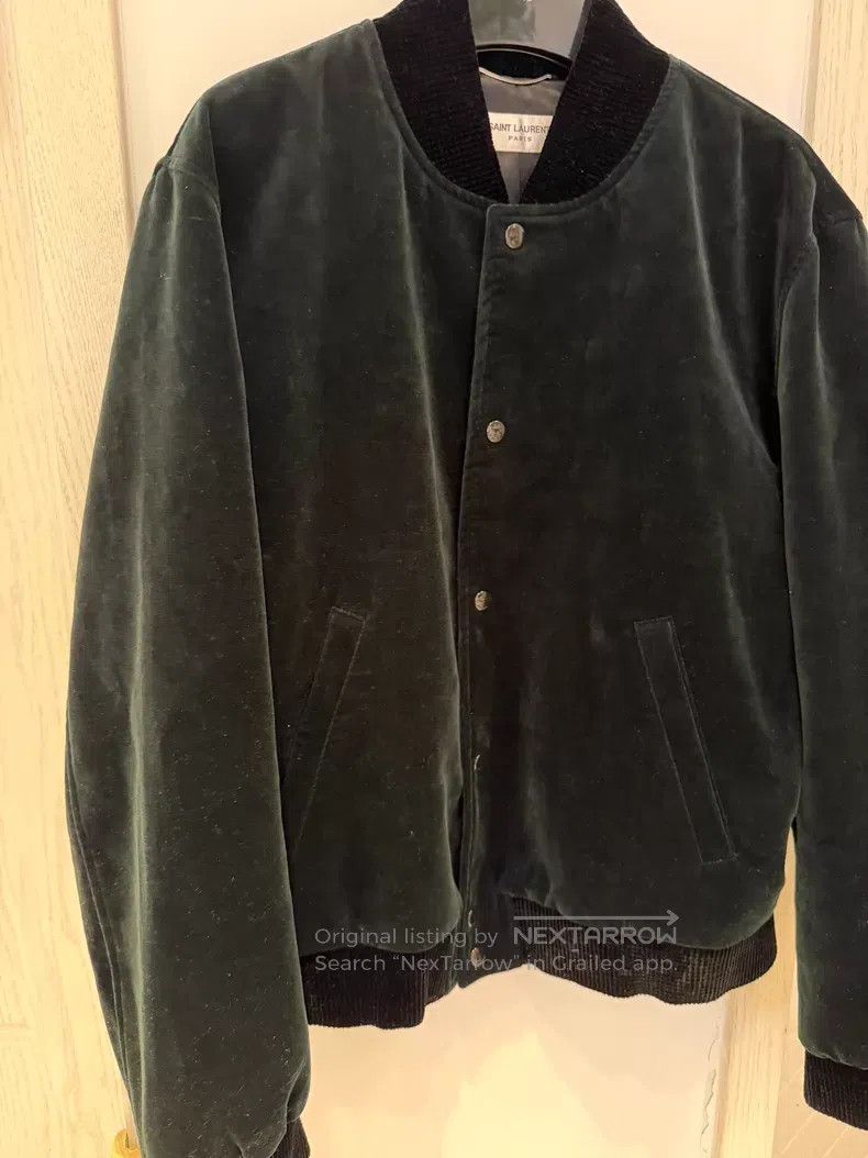 Saint Laurent Paris Saint Laurent Paris Velvet baseball jacket i Size US L / EU 52-54 / 3 - 3 Thumbnail