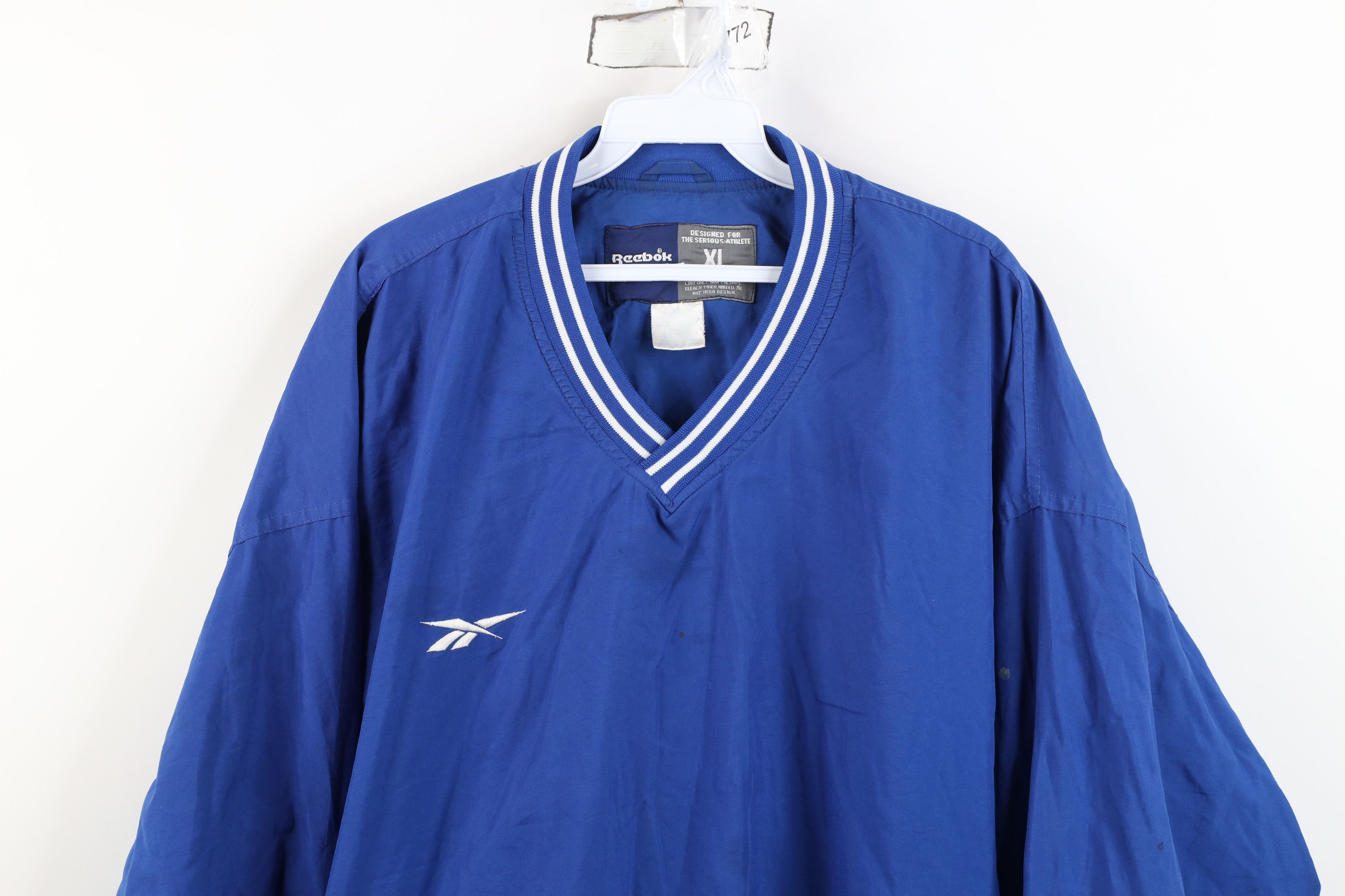 Reebok Vintage 90s Reebok Lined Pullover Windbreaker Jacket Blue Size US XL / EU 56 / 4 - 2 Thumbnail