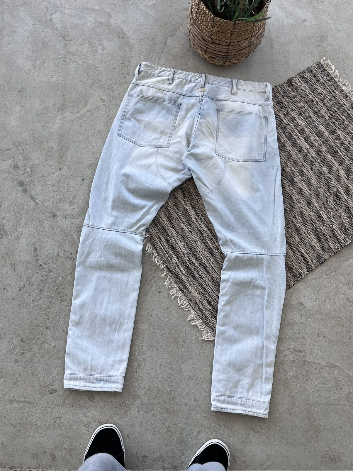 G-Star Vintage GStar Raw Moto Denim Jeans 38x36 Blue Knee Panel Y2K Size US 38 / EU 54 - 2 Thumbnail