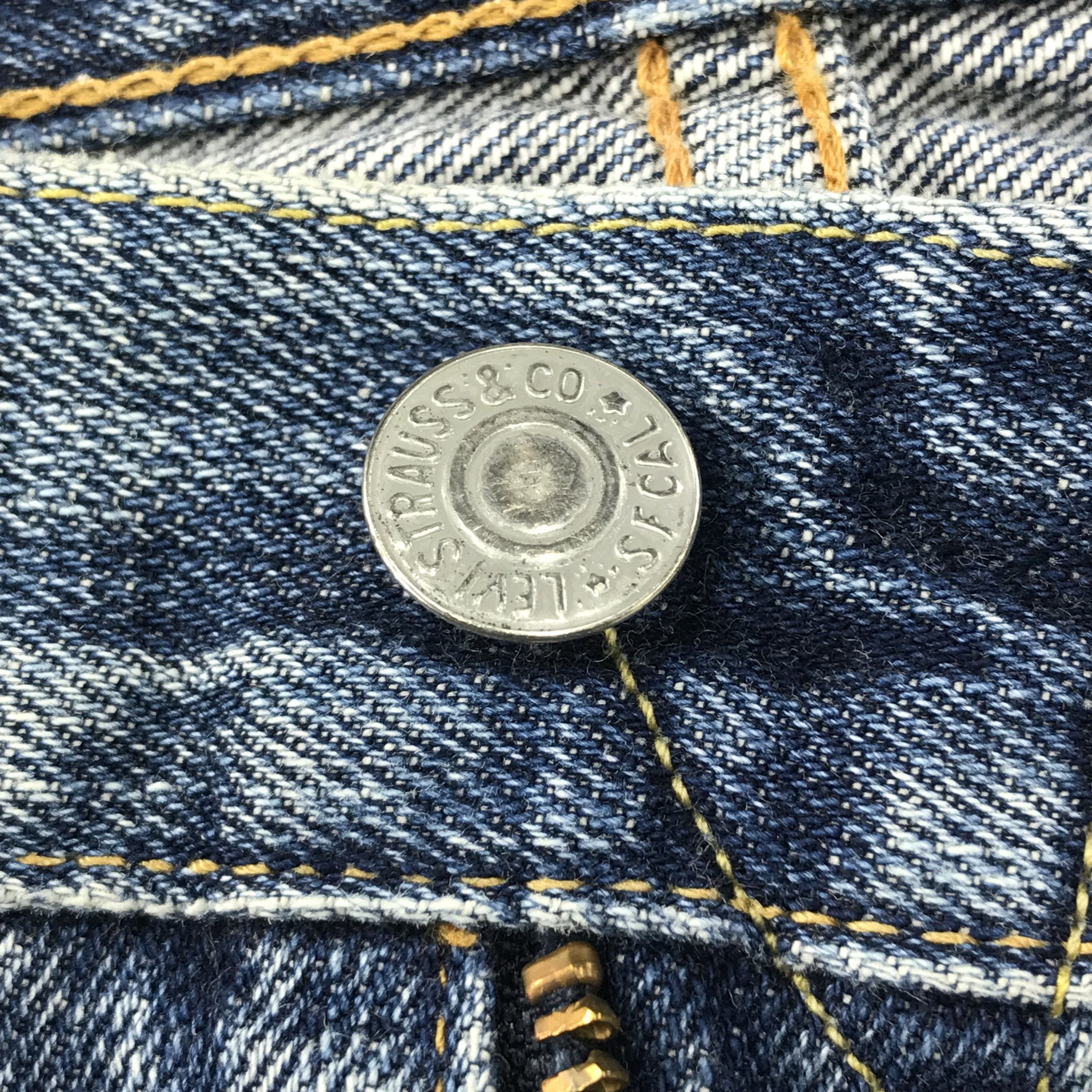 Levi's Vintage Levis 502 Big E Selvedge Jean Distress Denim KJ3469 Size US 29 - 13 Thumbnail