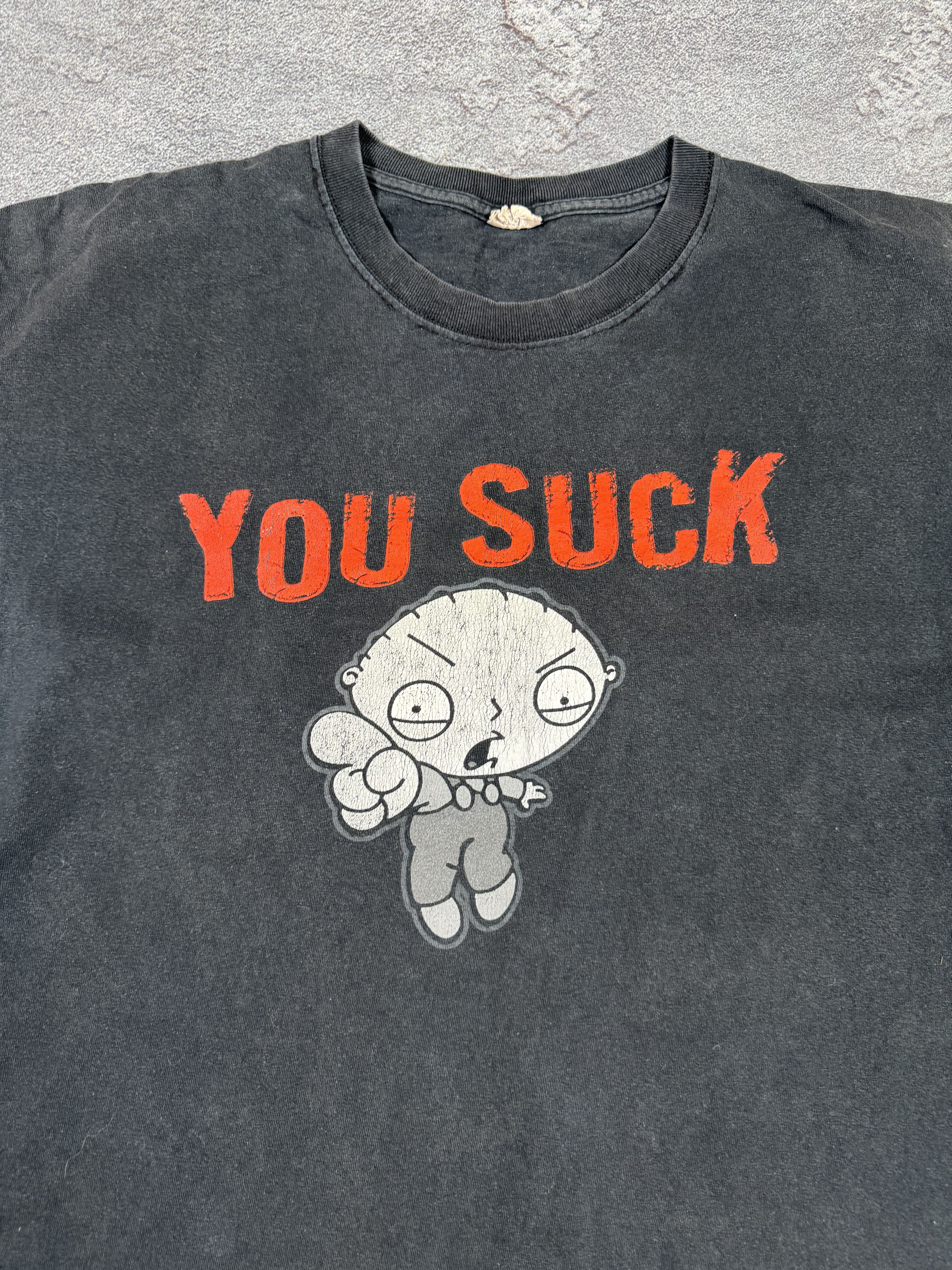 Band Tees Family Guy Band Faded T-Shirt Tee "You Suck" Size XL Y2K Size US XL / EU 56 / 4 - 3 Thumbnail