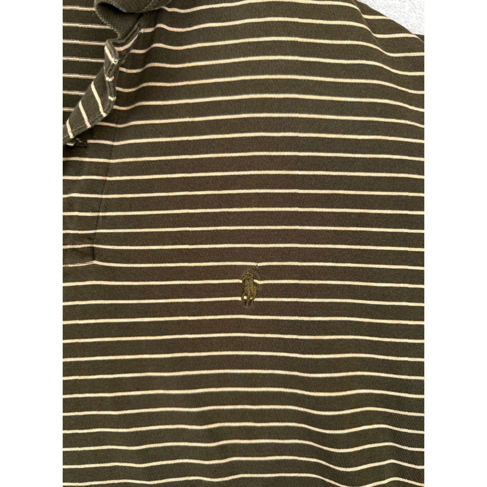 Ralph Lauren VINTAGE Ralph Lauren Polo Shirt Men XL Green Stripe Long Sleeve Size US XL / EU 56 / 4 - 6 Thumbnail