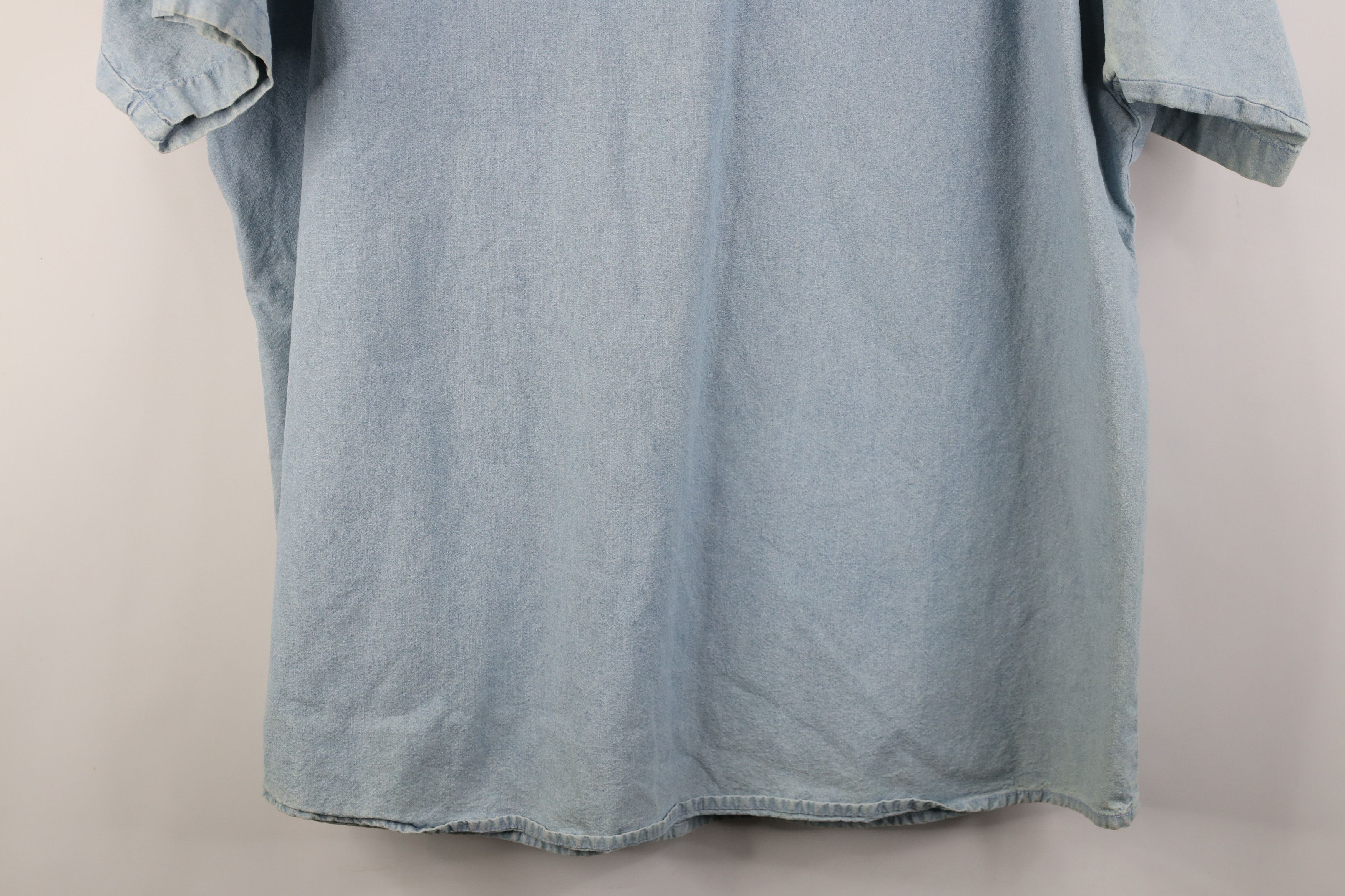 Vintage Vintage 90s Streetwear Cowboy Denim Snap Button Shirt Size US XXL / EU 58 / 5 - 15 Thumbnail